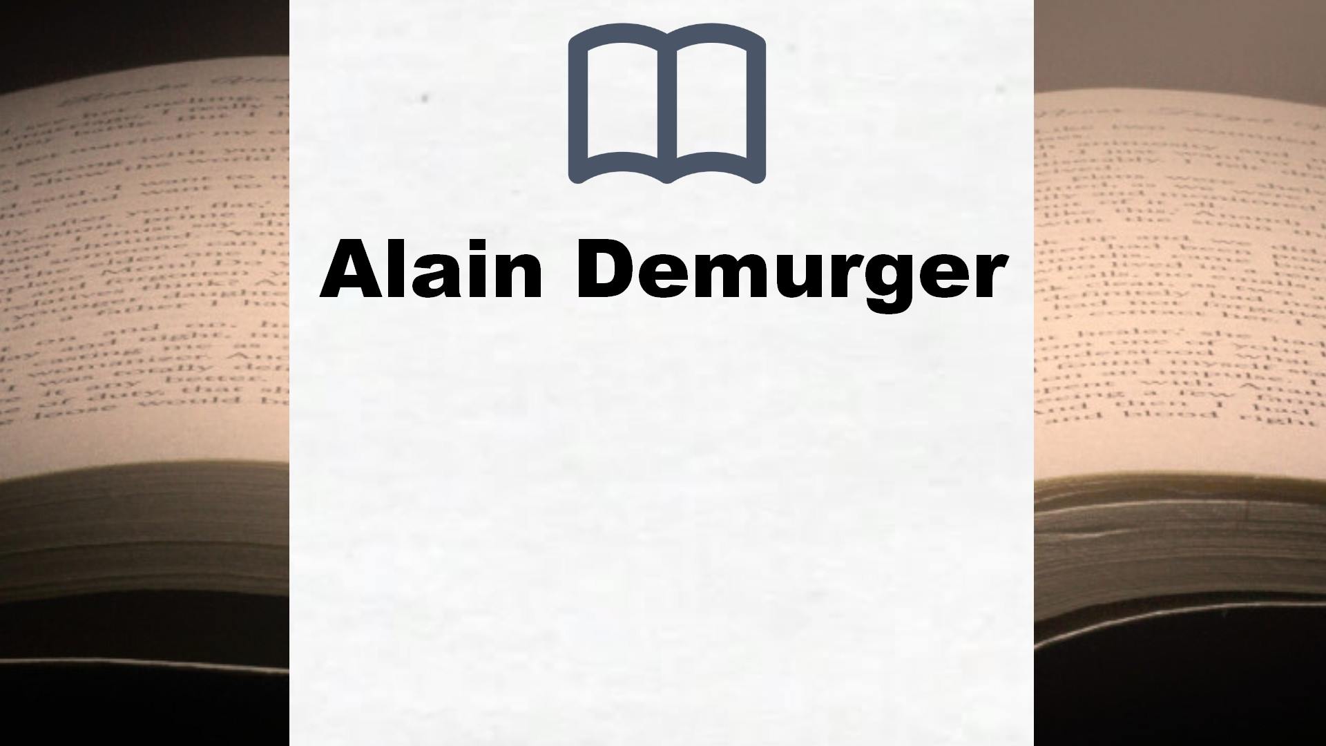 Libros Alain Demurger