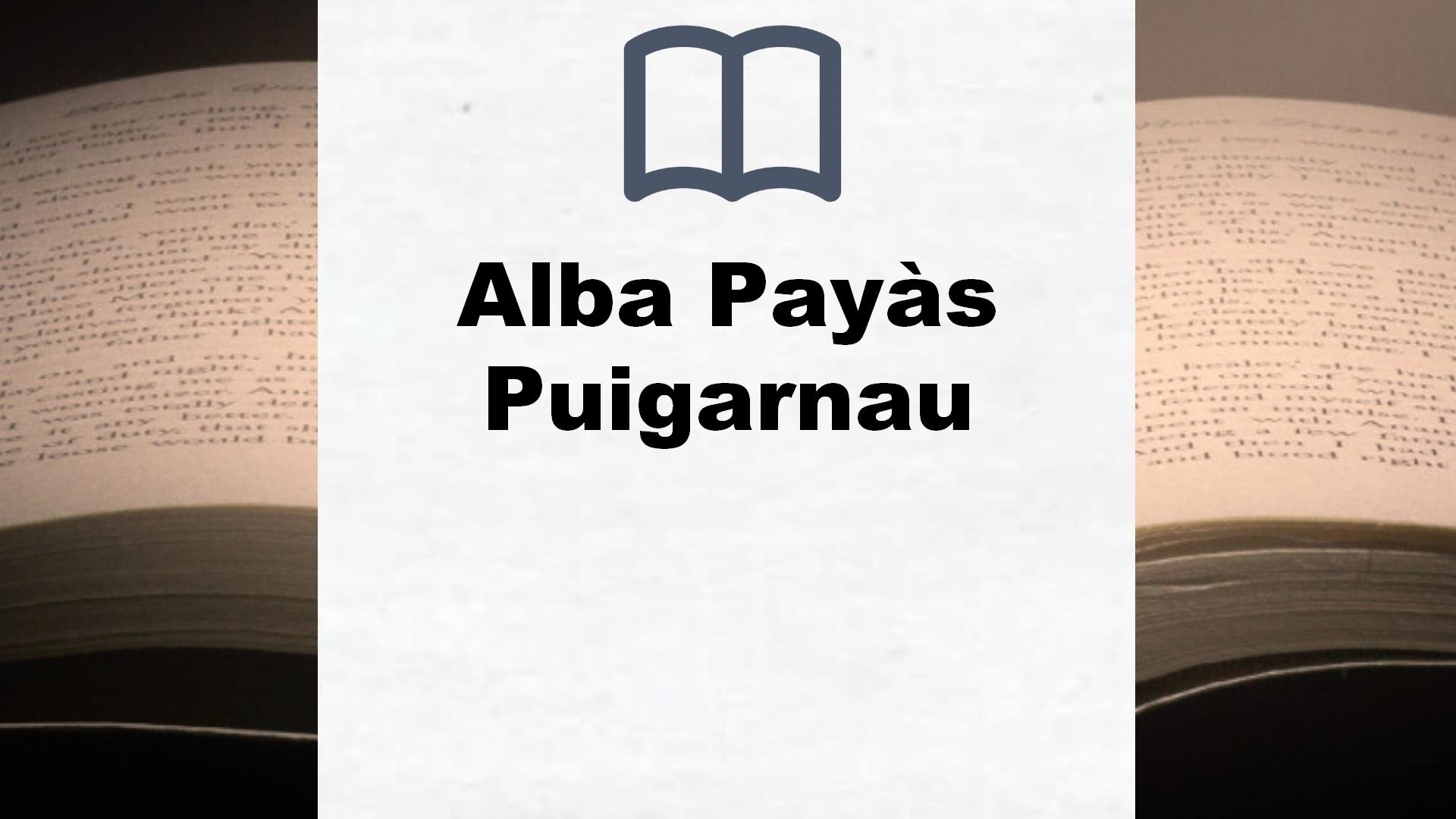 Libros Alba Payàs Puigarnau