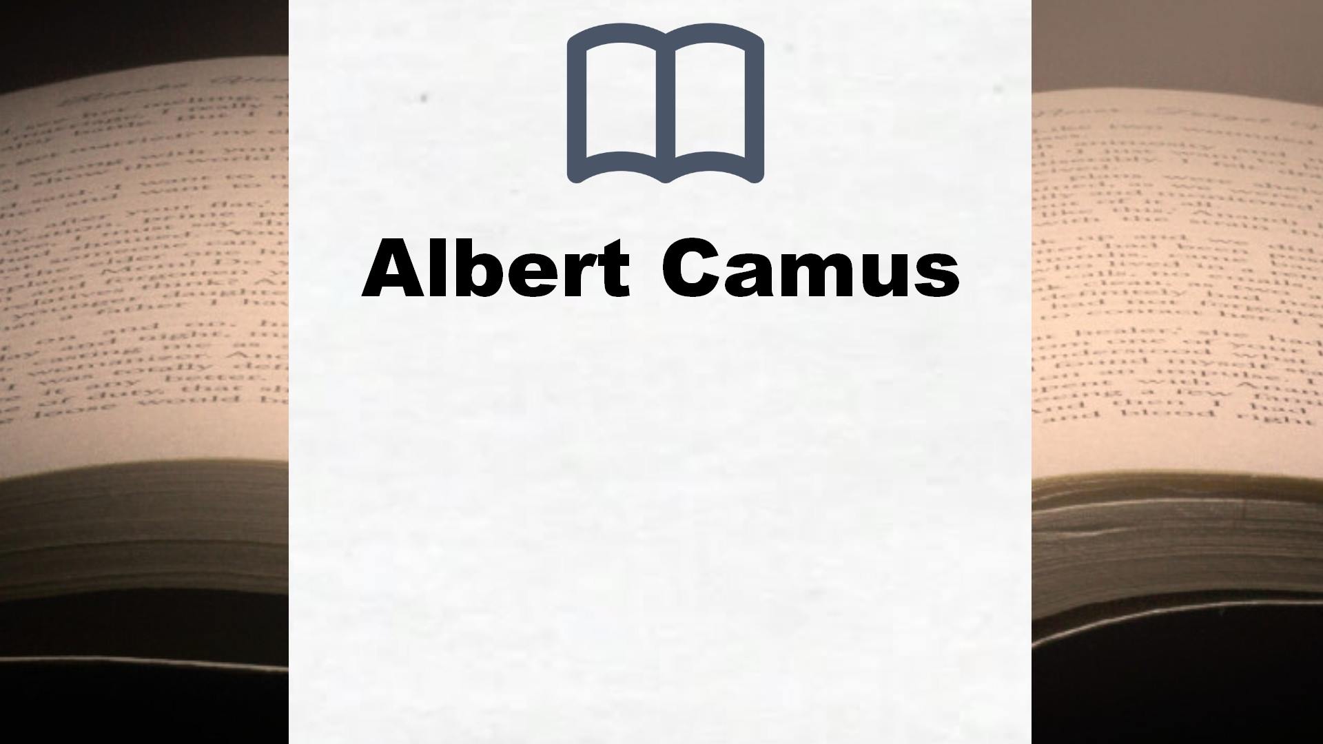 Libros Albert Camus