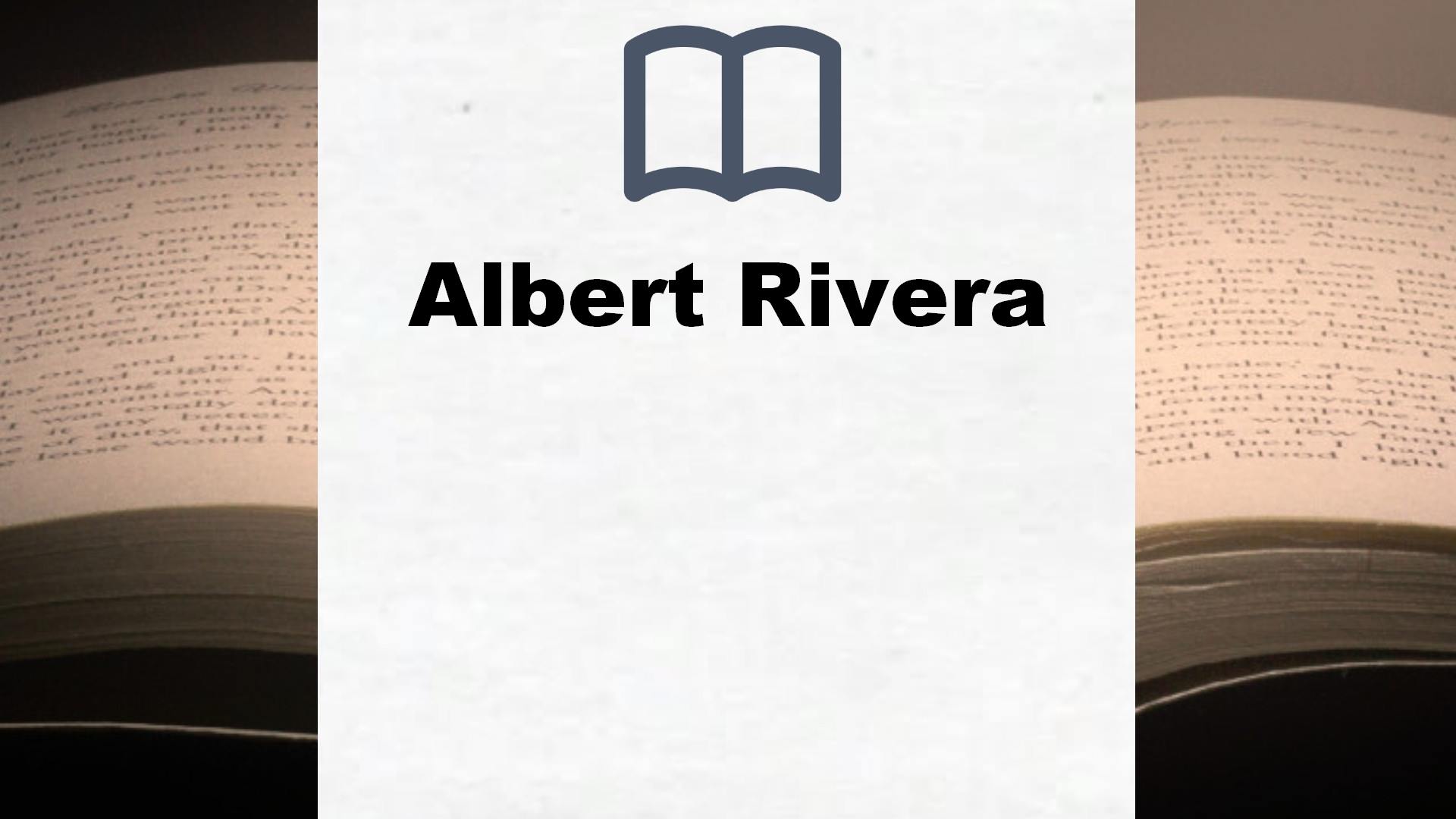 Libros Albert Rivera