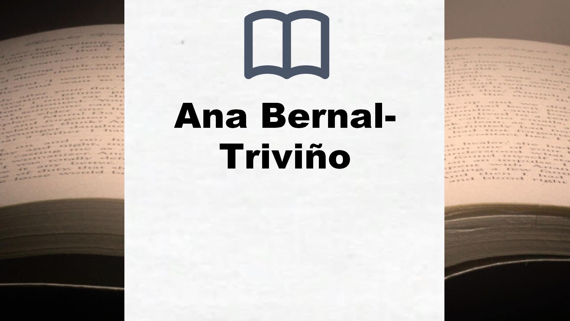 Libros Ana Bernal-Triviño