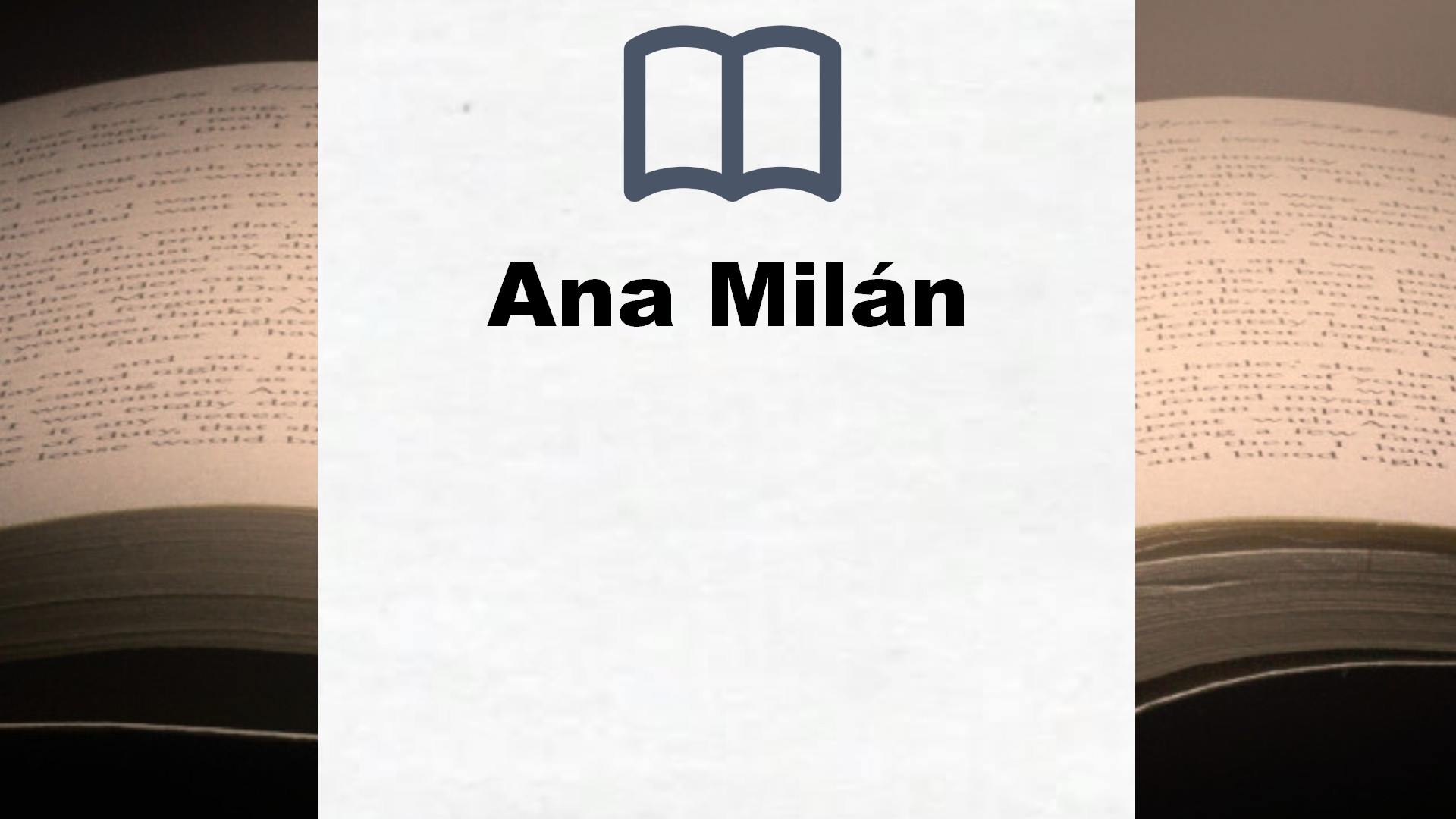 Libros Ana Milán