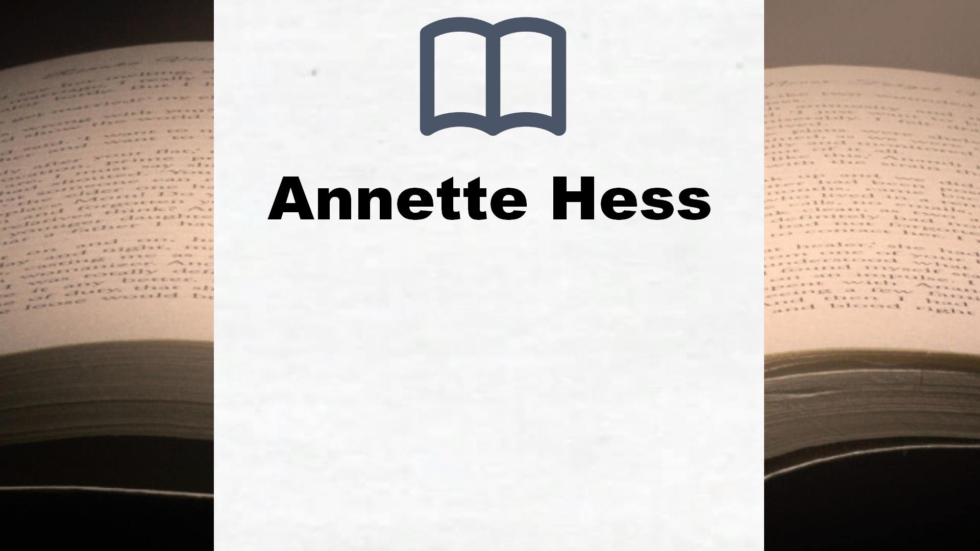 Libros Annette Hess