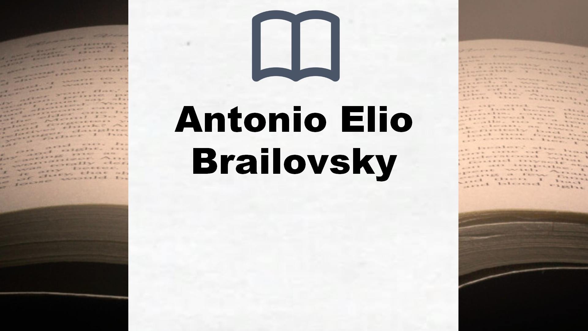 Libros Antonio Elio Brailovsky