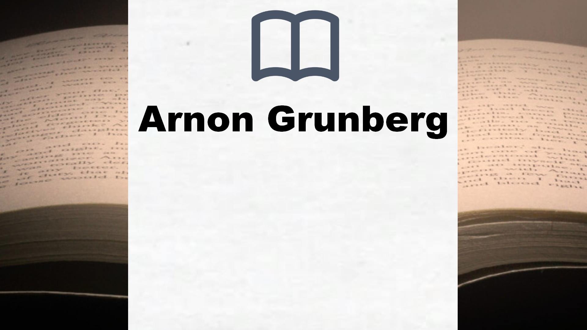 Libros Arnon Grunberg