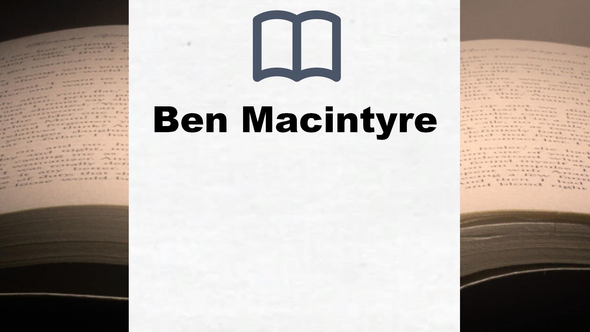 Libros Ben Macintyre
