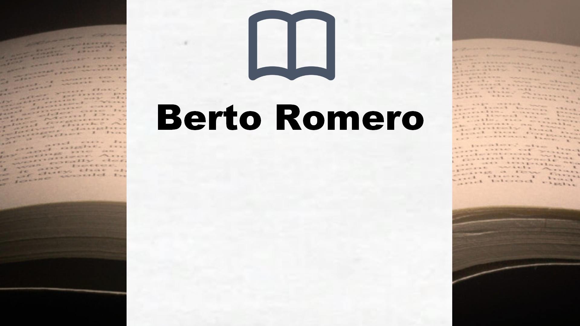 Libros Berto Romero