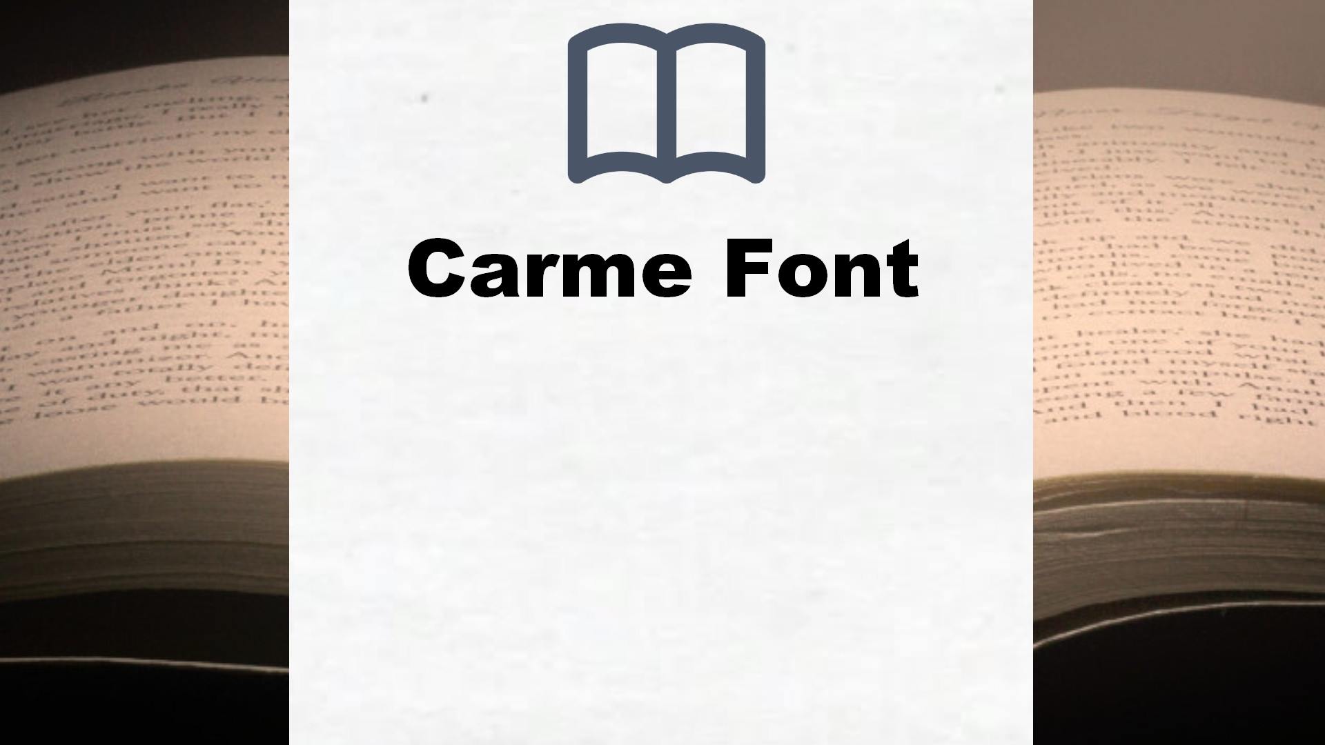 Libros Carme Font