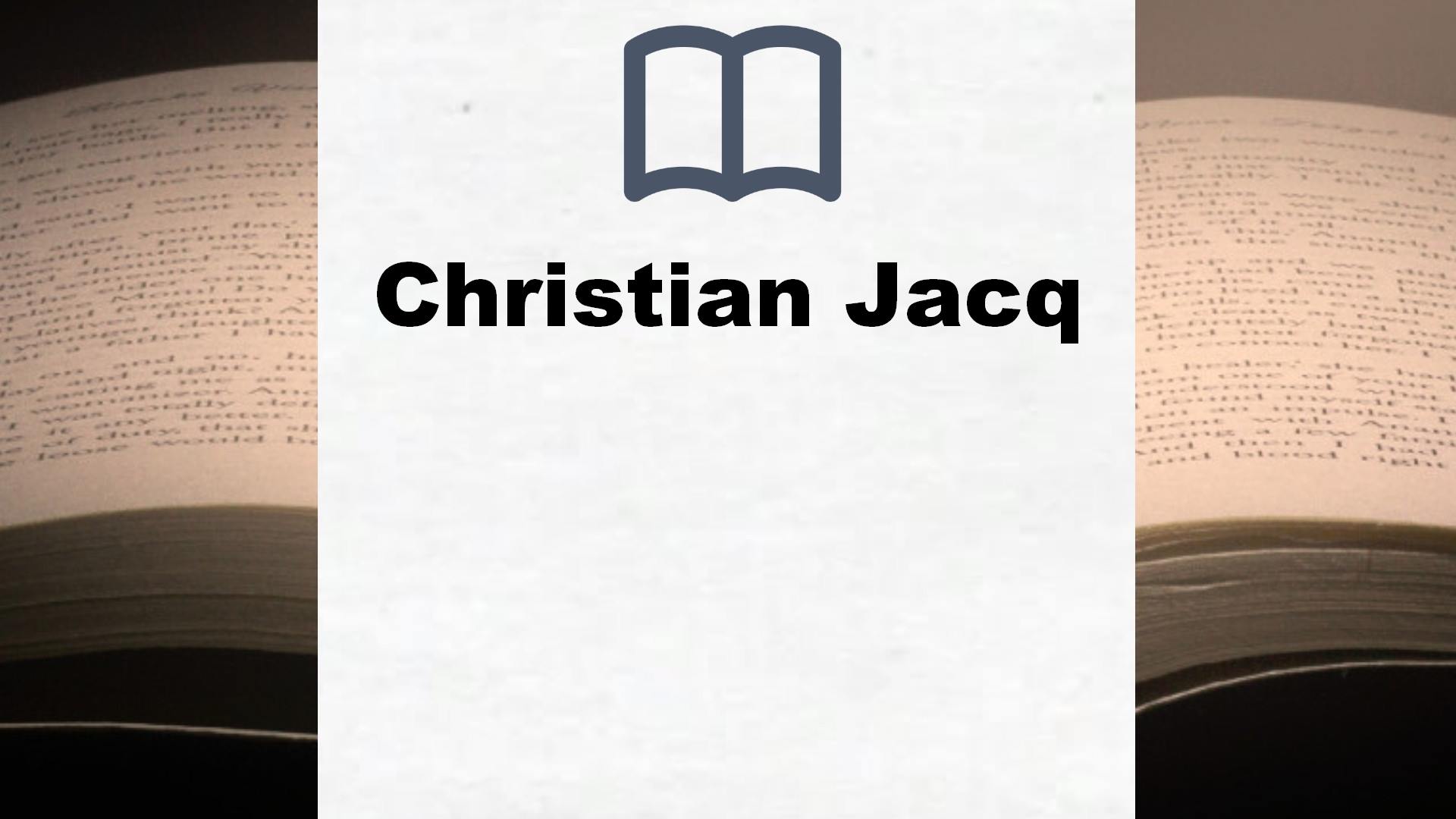 Libros Christian Jacq