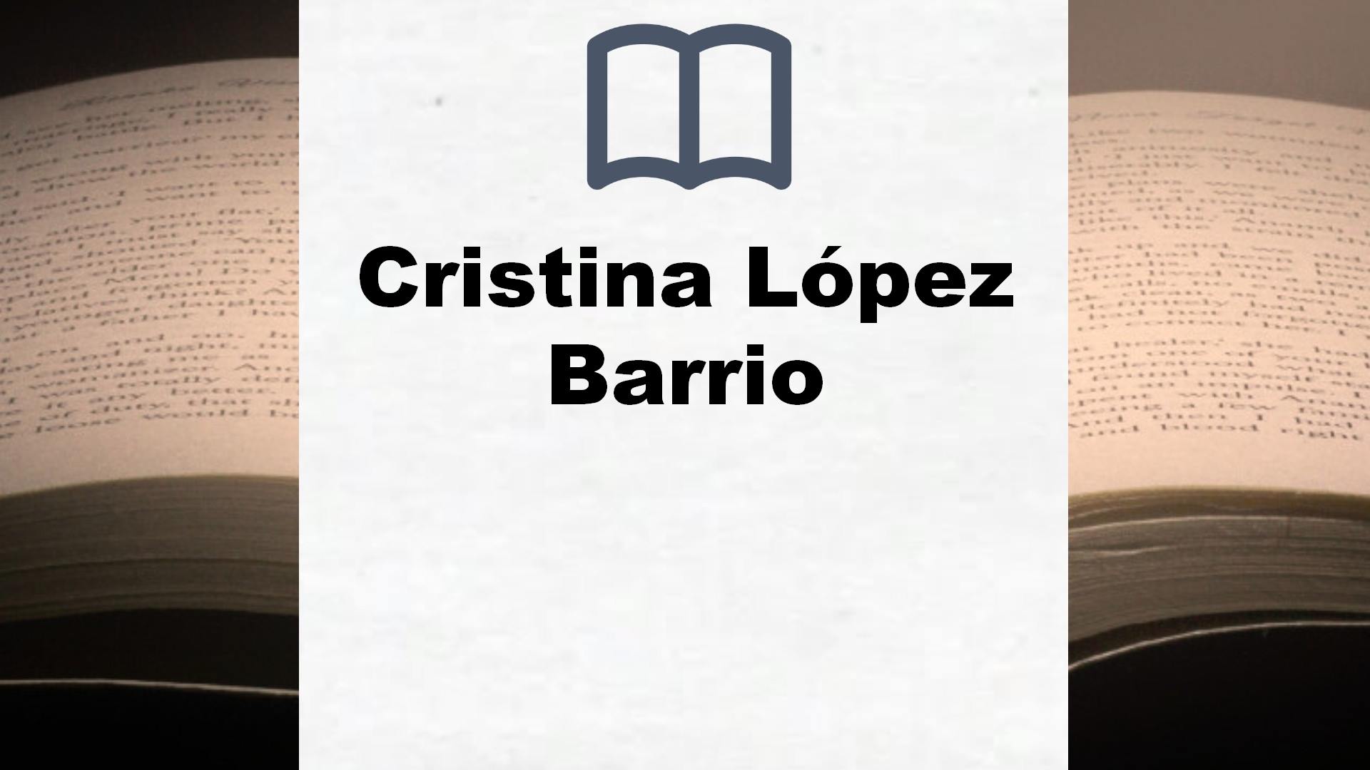 Libros Cristina López Barrio