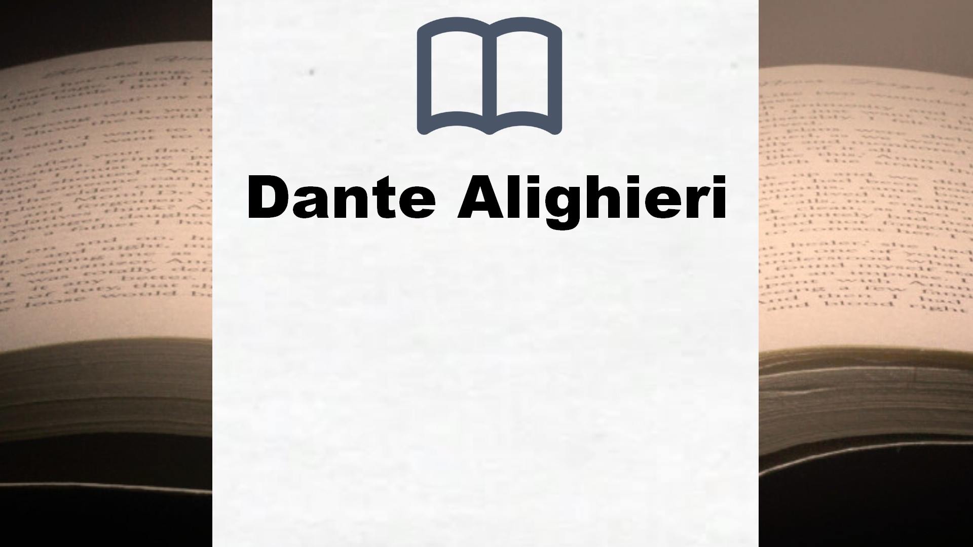 Libros Dante Alighieri