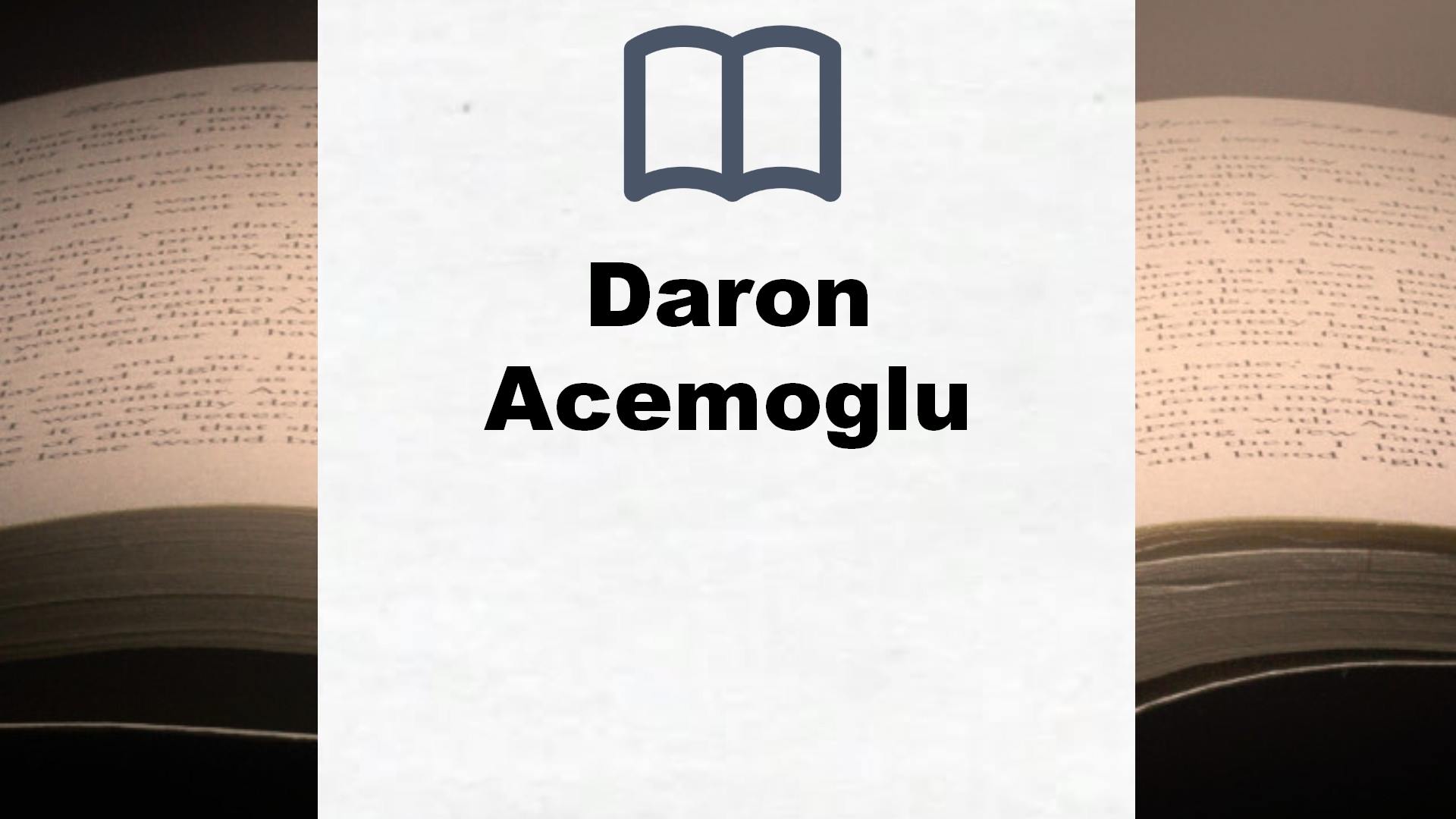 Libros Daron Acemoglu