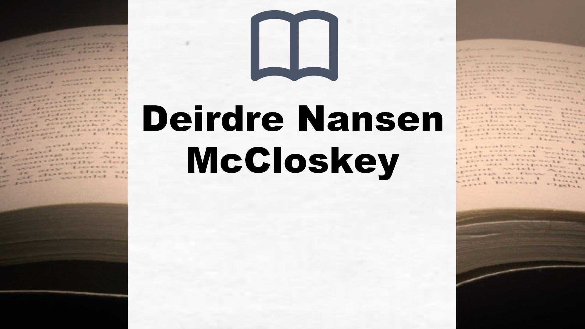 Libros Deirdre Nansen McCloskey