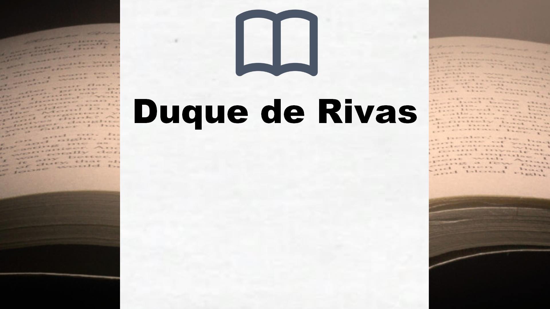 Libros Duque de Rivas