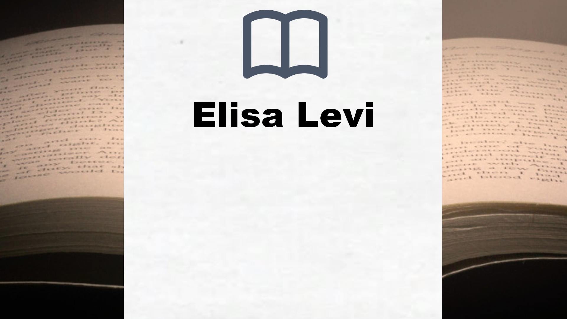 Libros Elisa Levi
