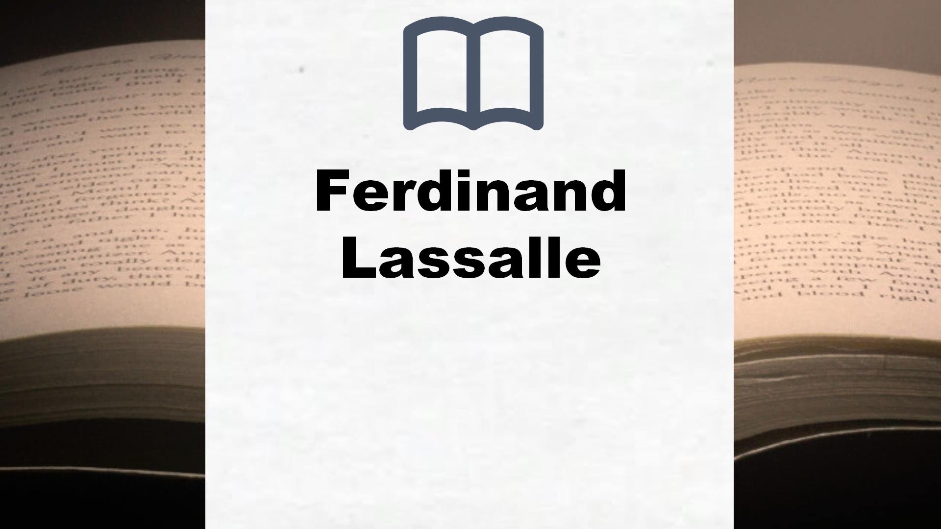 Libros Ferdinand Lassalle