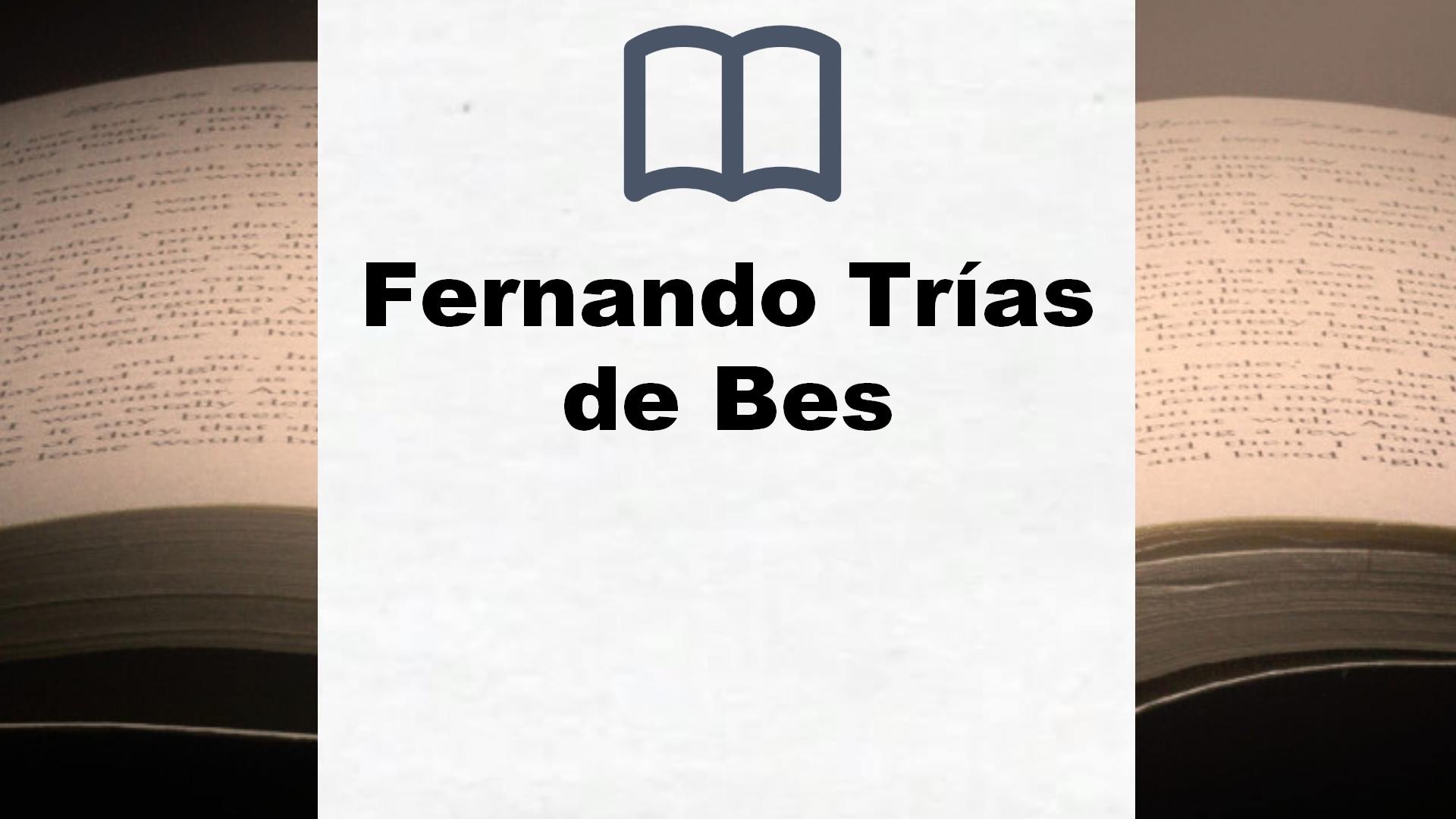 Libros Fernando Trías de Bes