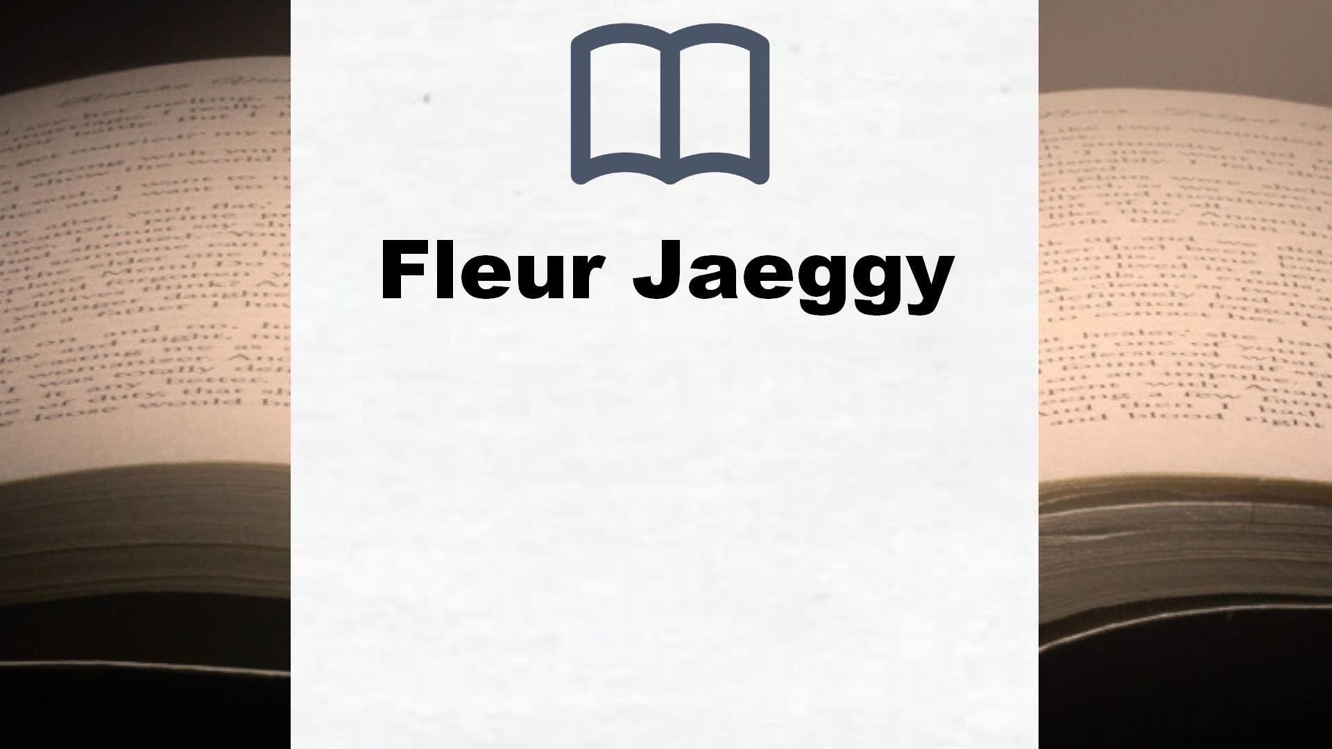 Libros Fleur Jaeggy