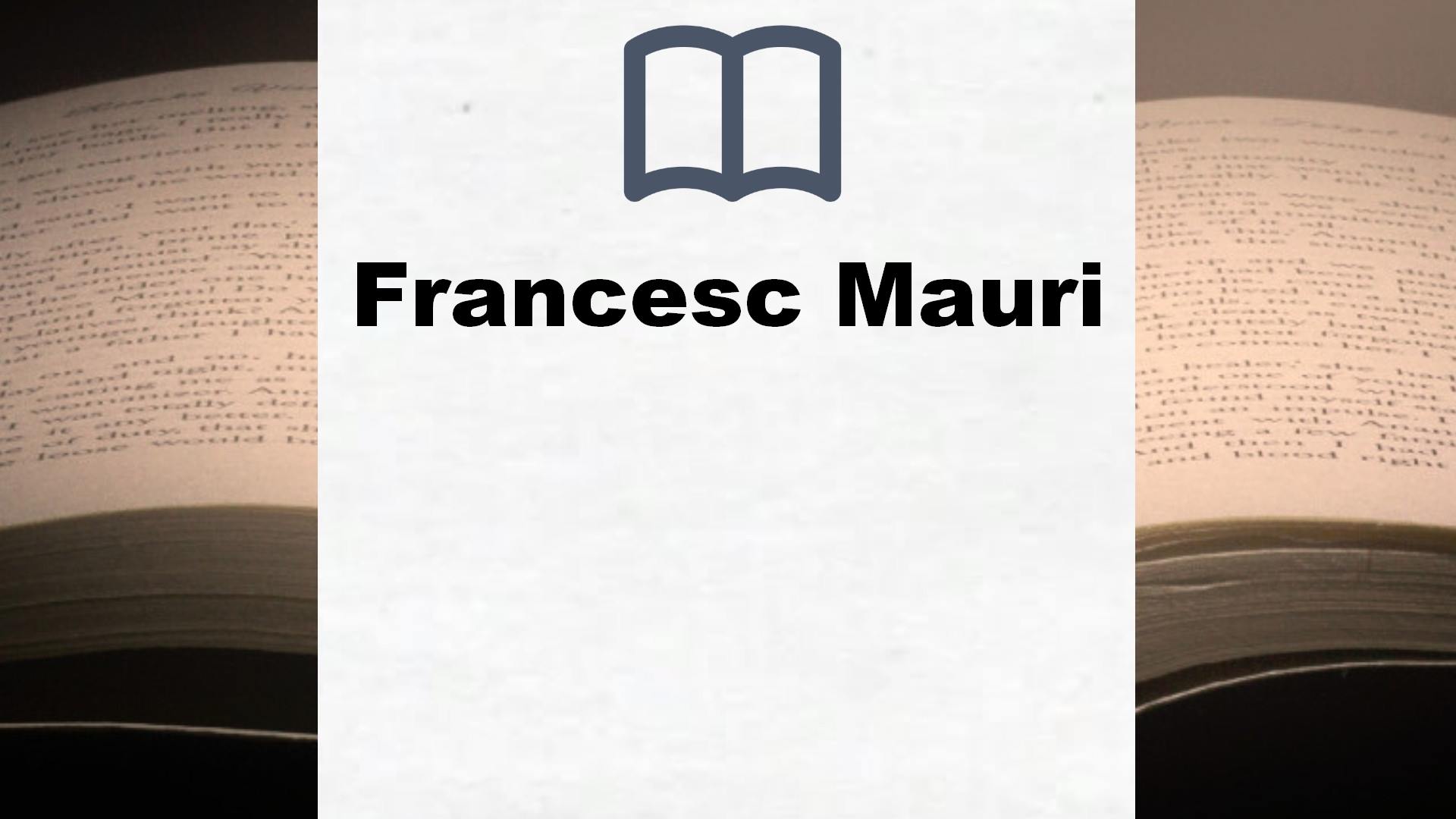 Libros Francesc Mauri
