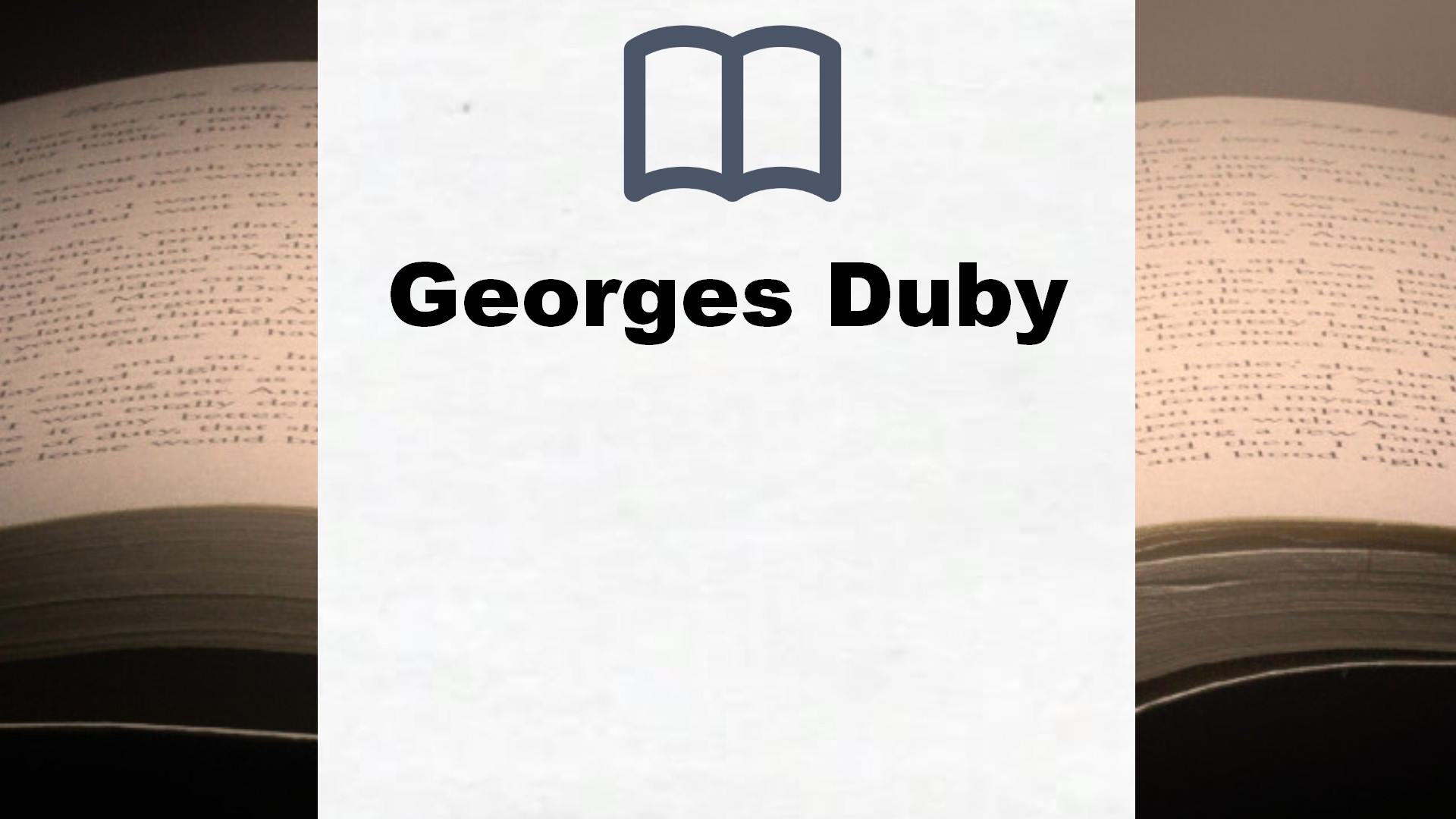 Libros Georges Duby