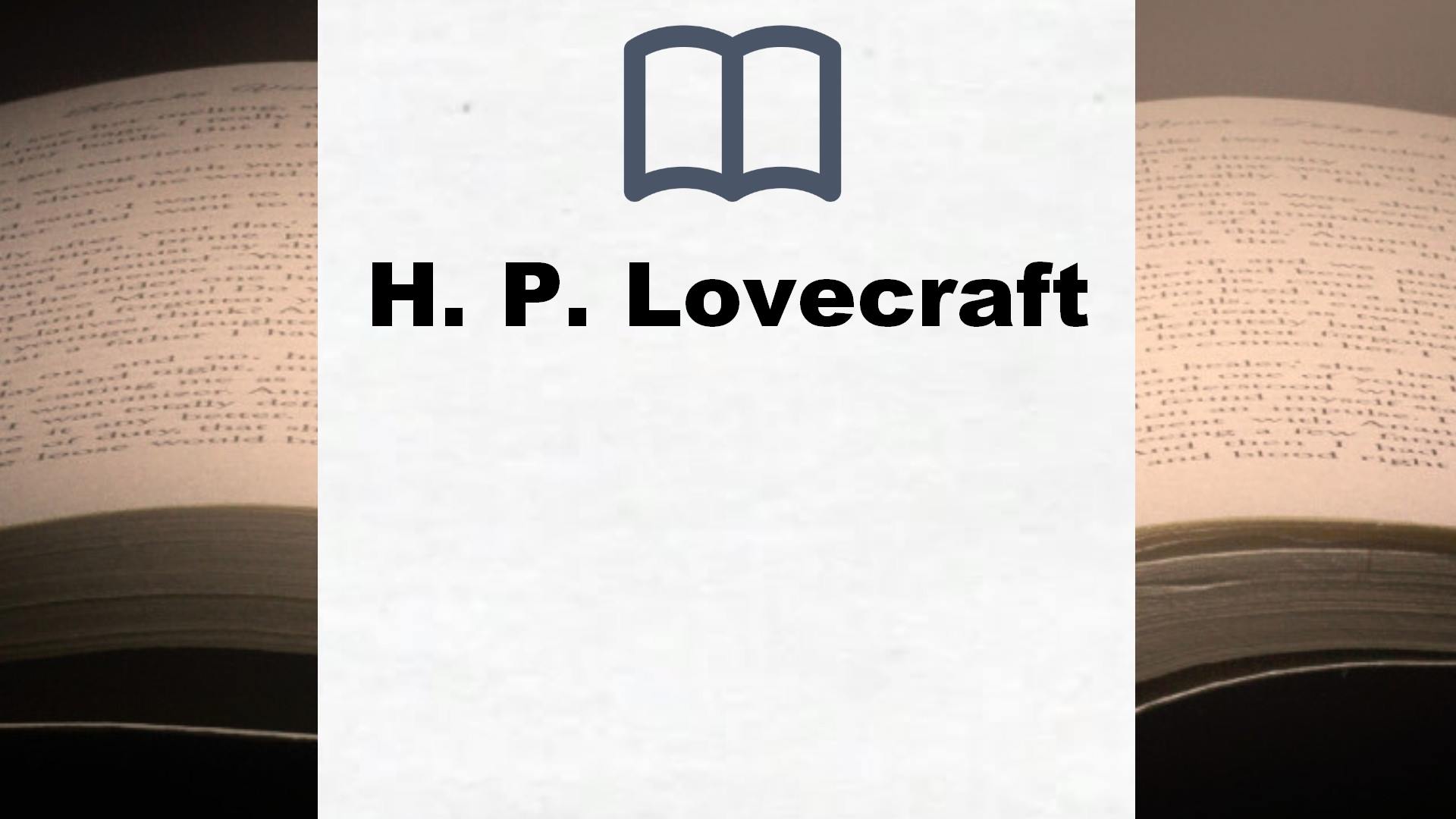 Libros H. P. Lovecraft