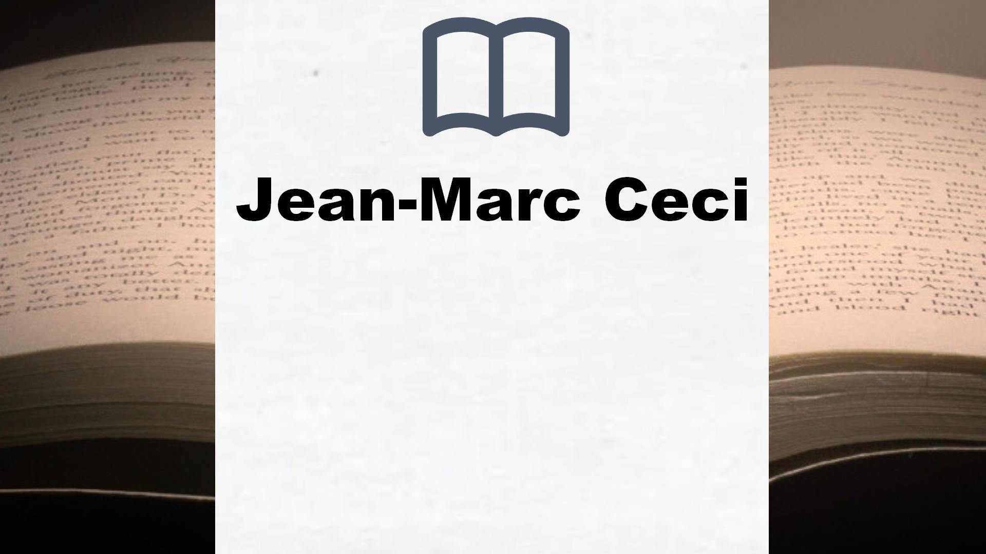 Libros Jean-Marc Ceci