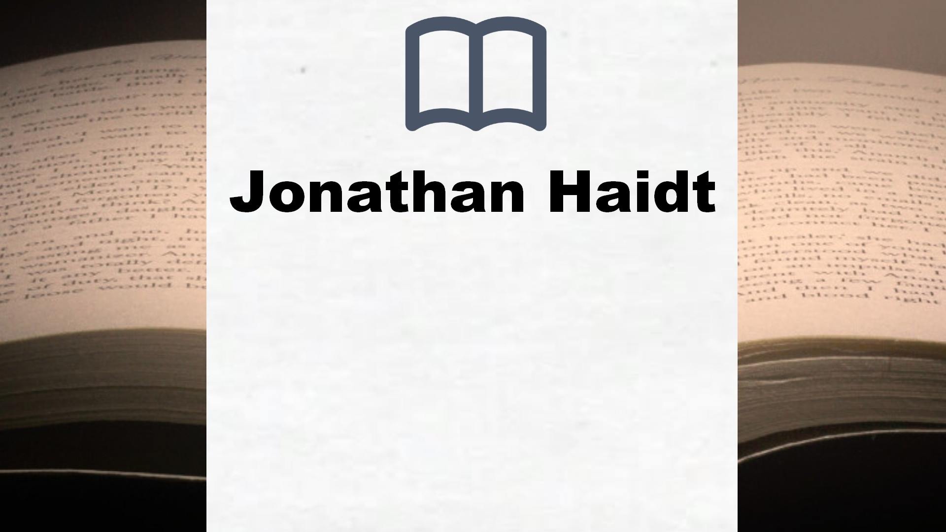 Libros Jonathan Haidt