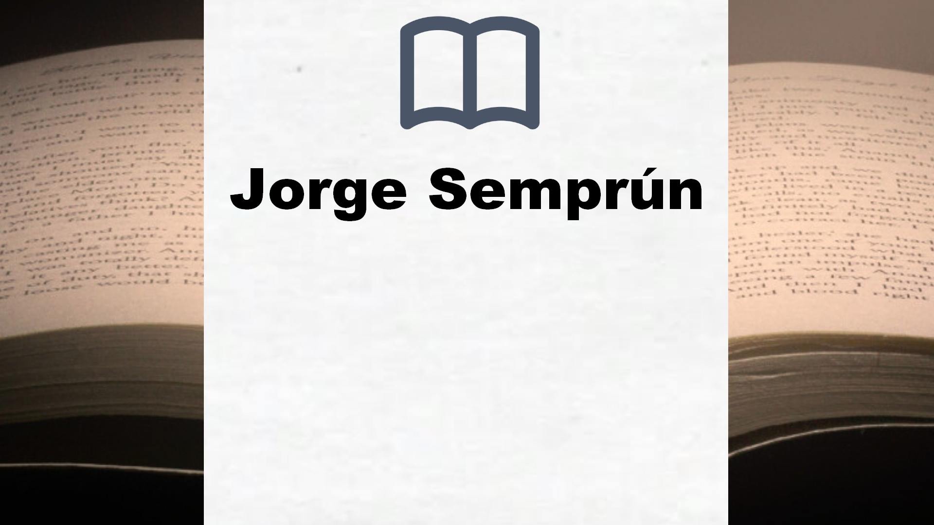 Libros Jorge Semprún
