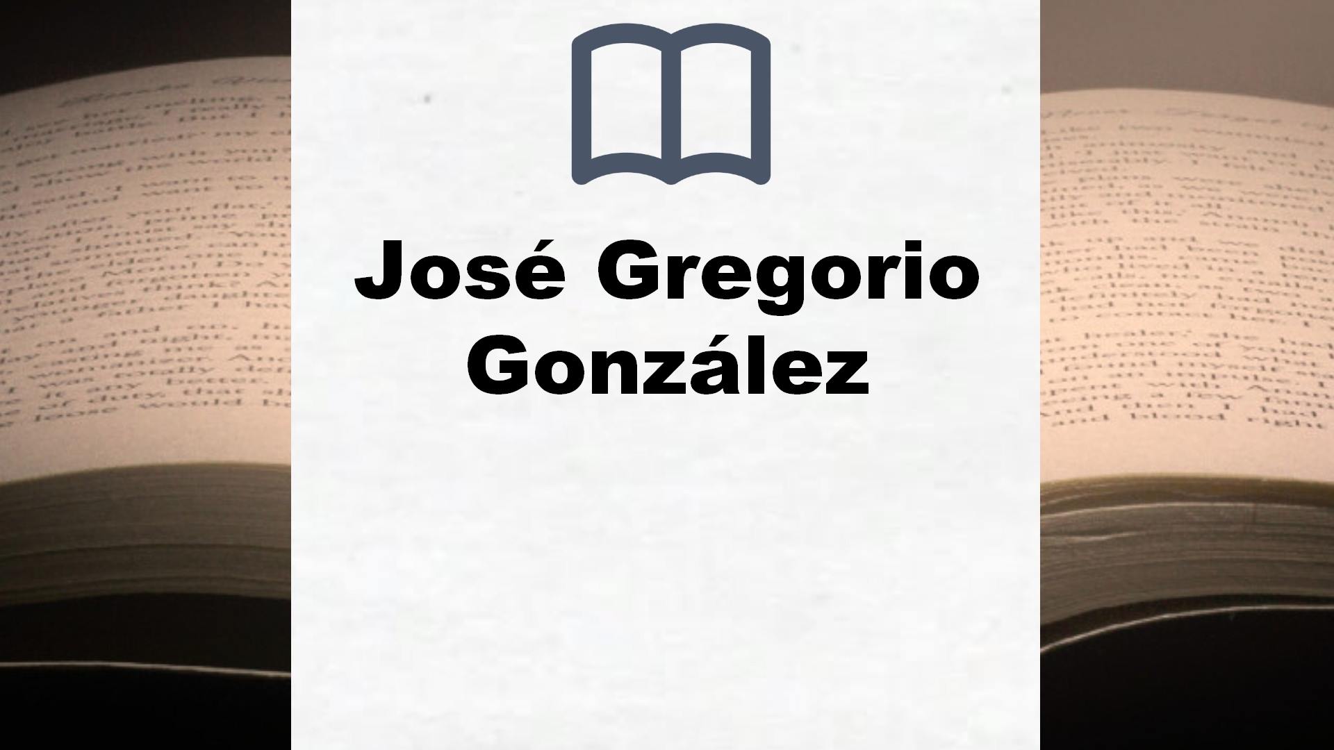 Libros José Gregorio González