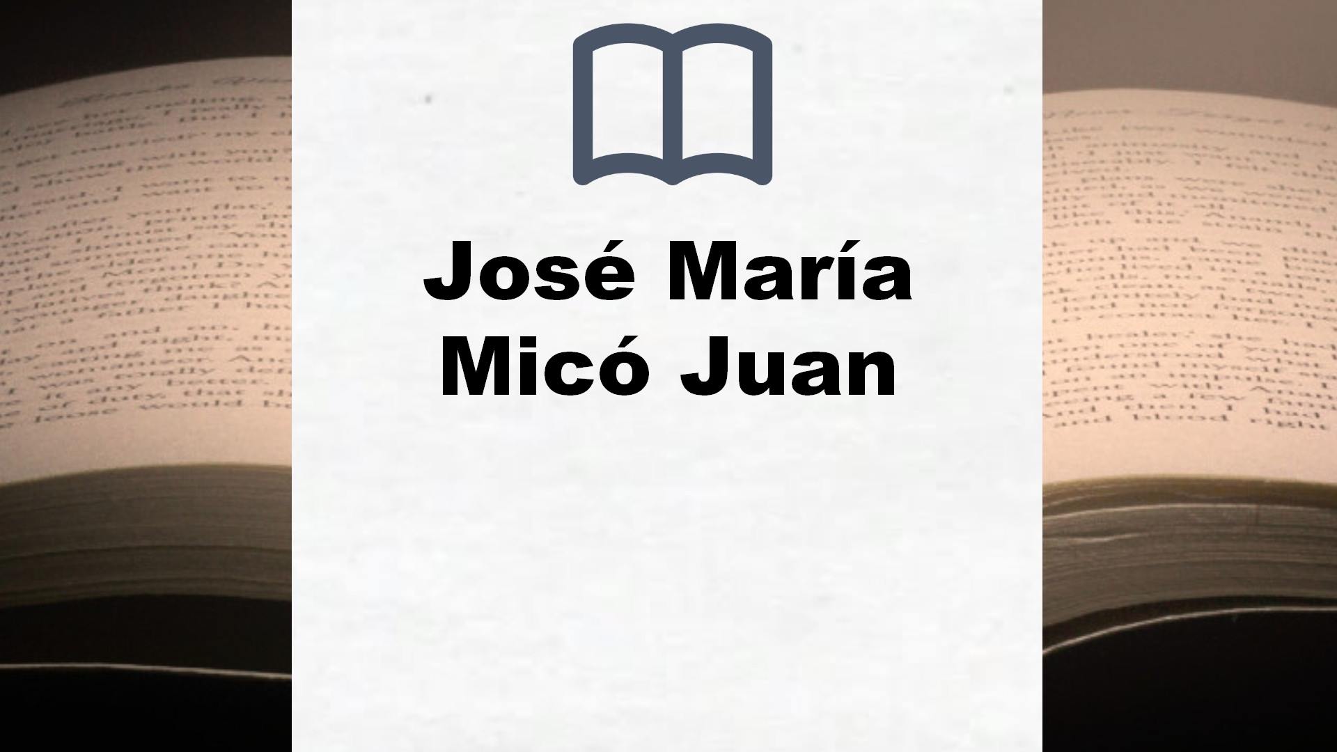 Libros José María Micó Juan