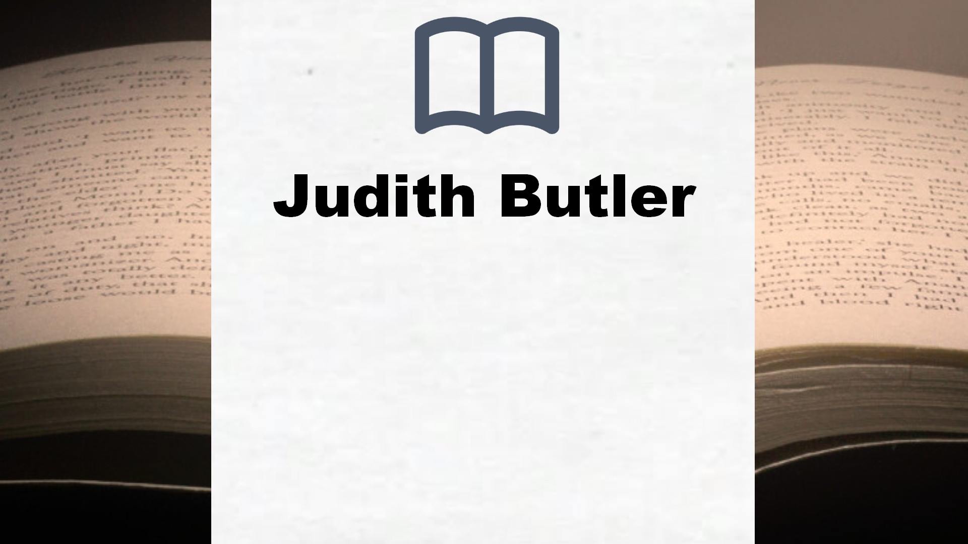 Libros Judith Butler