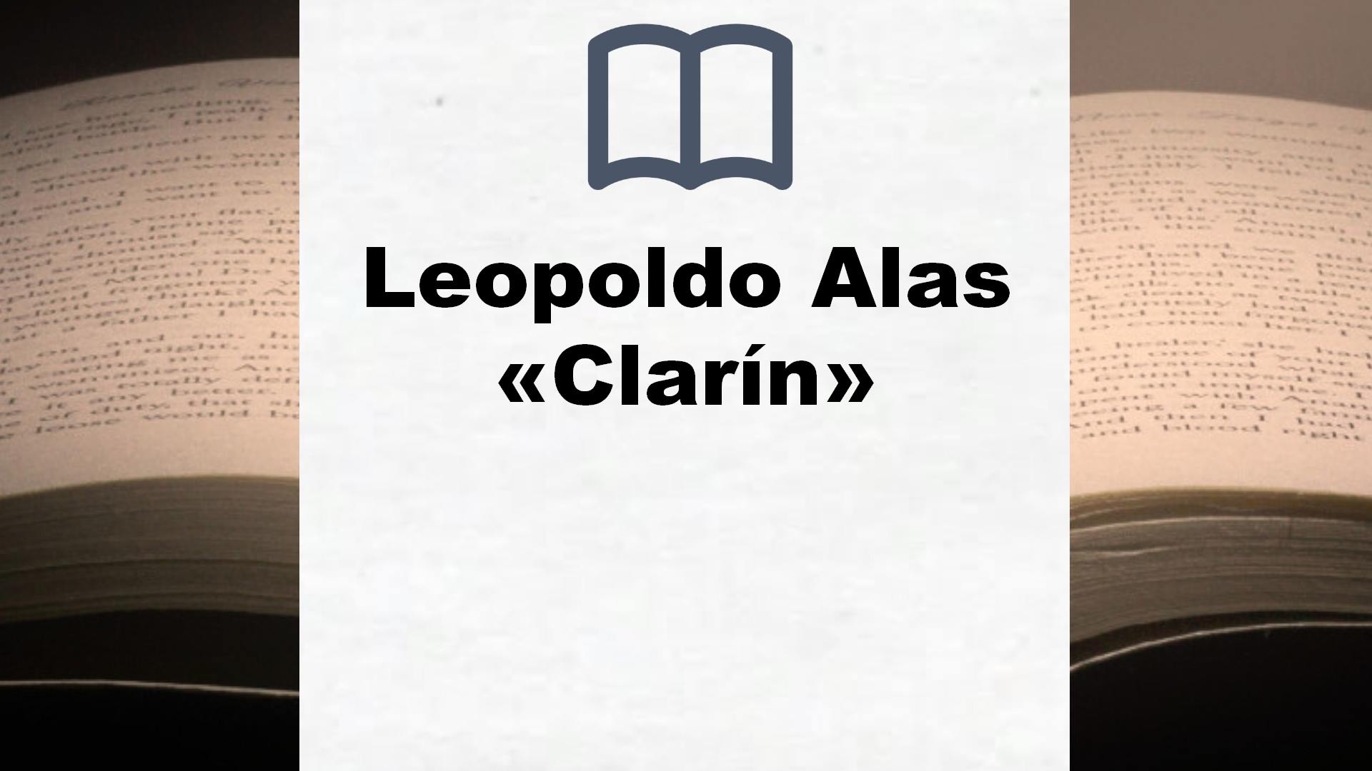 Libros Leopoldo Alas «Clarín»