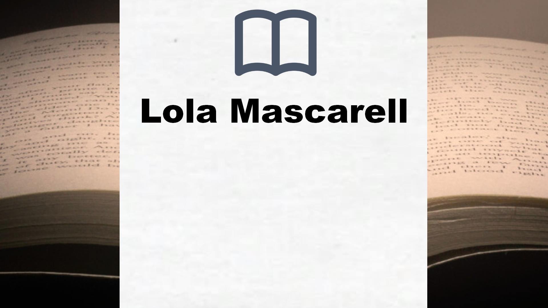 Libros Lola Mascarell