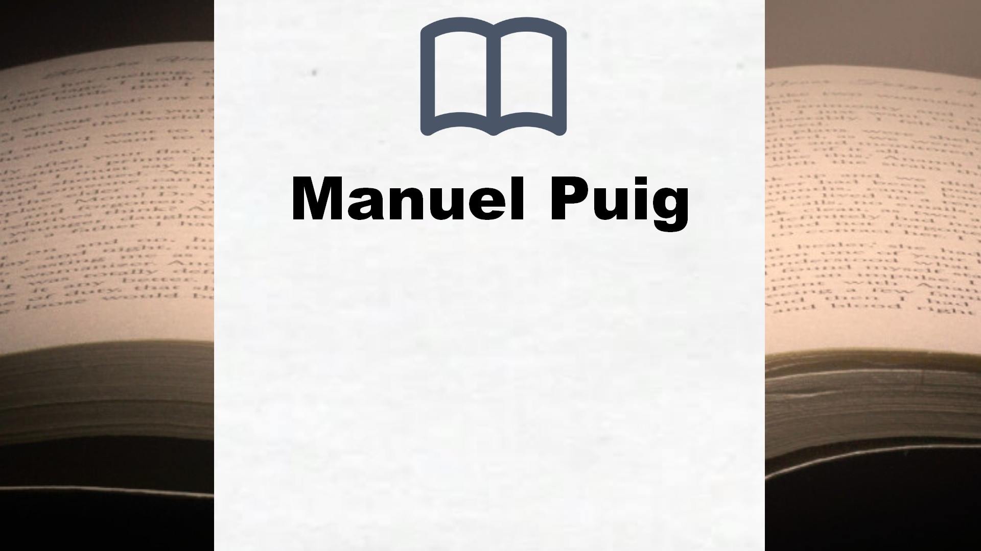 Libros Manuel Puig