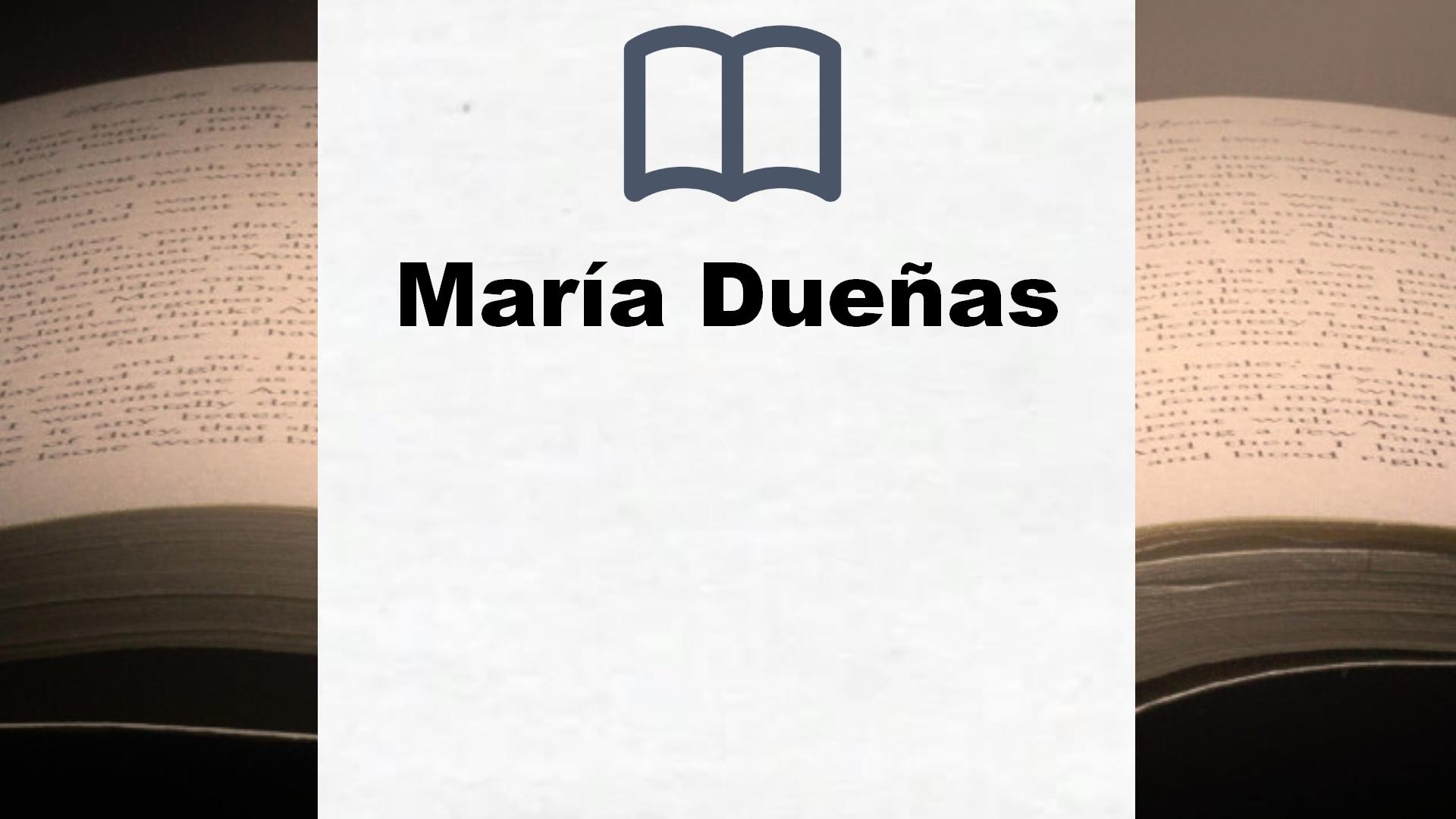 Libros María Dueñas