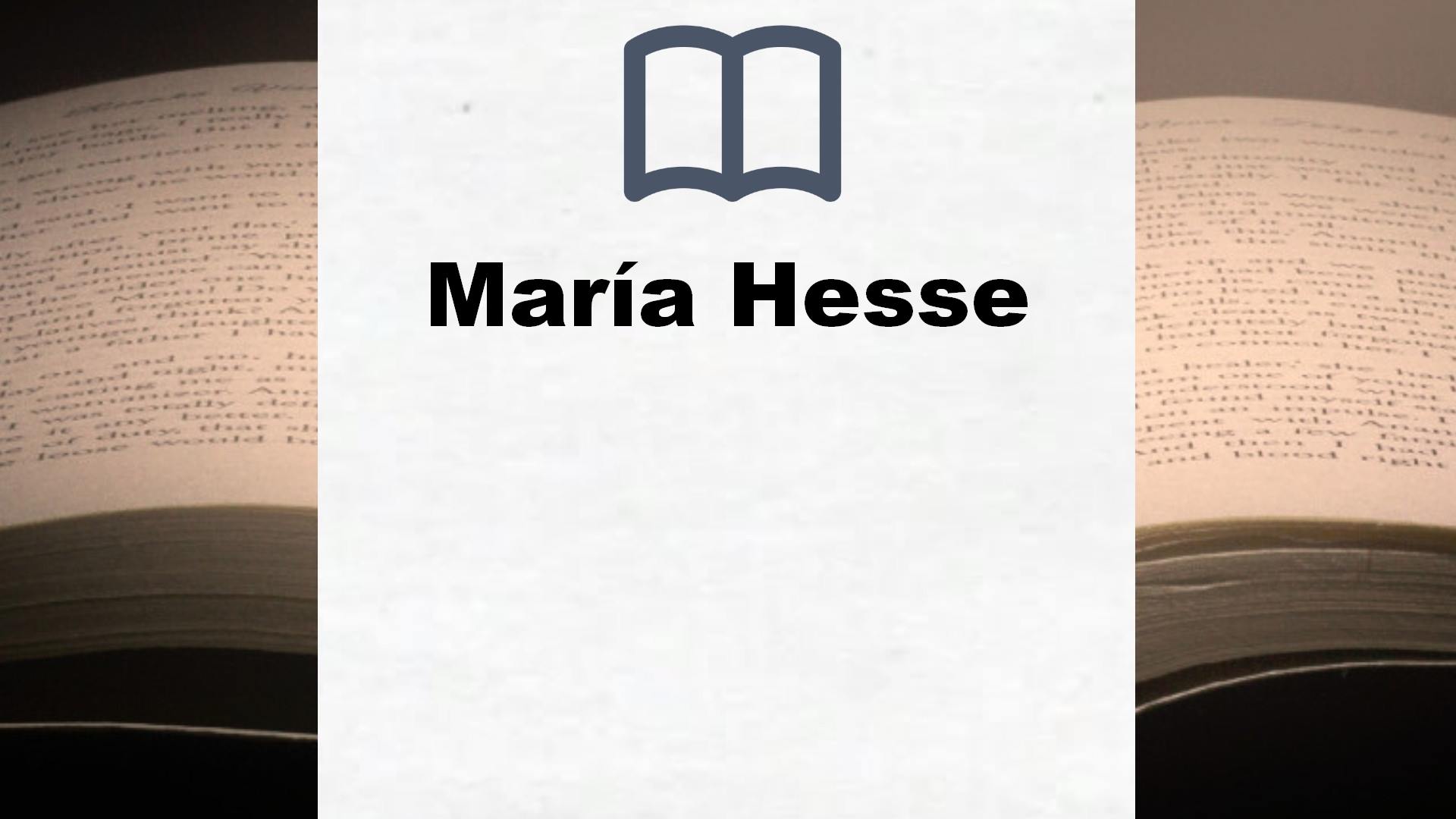 Libros María Hesse