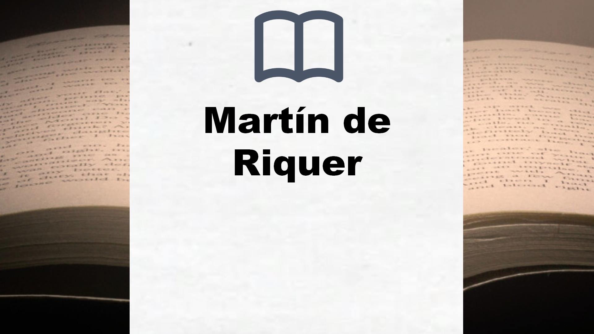 Libros Martín de Riquer