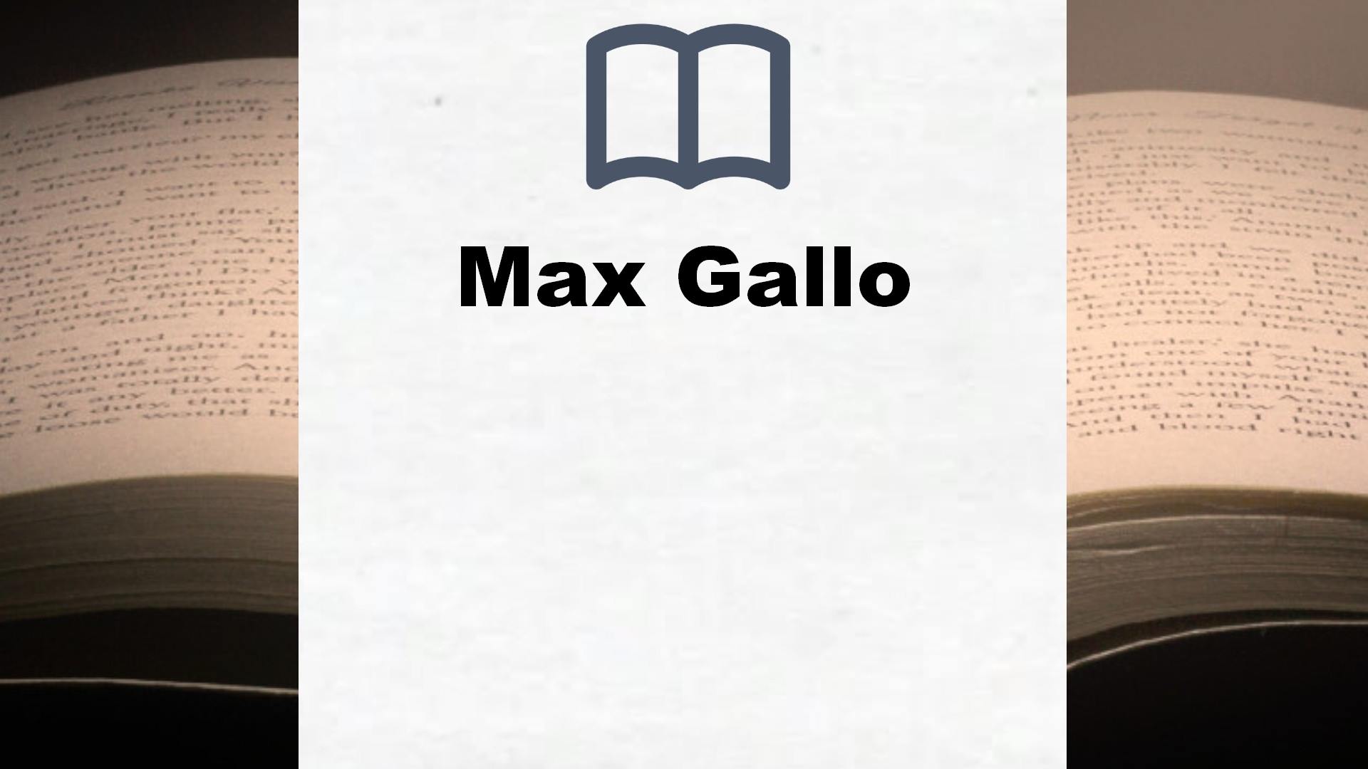 Libros Max Gallo