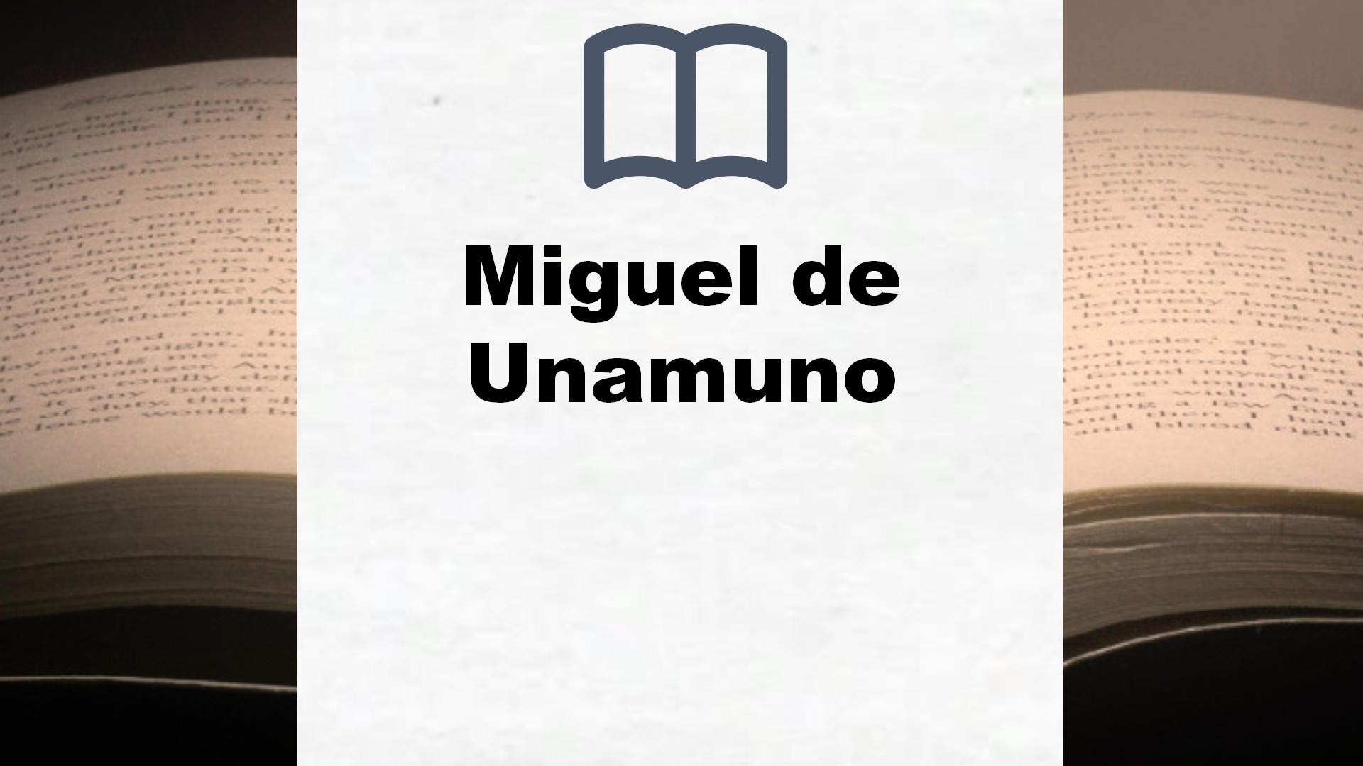 Libros Miguel de Unamuno