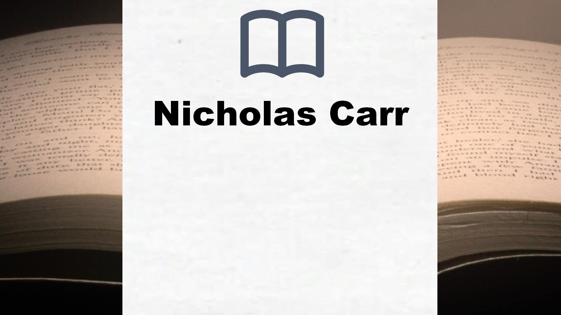 Libros Nicholas Carr