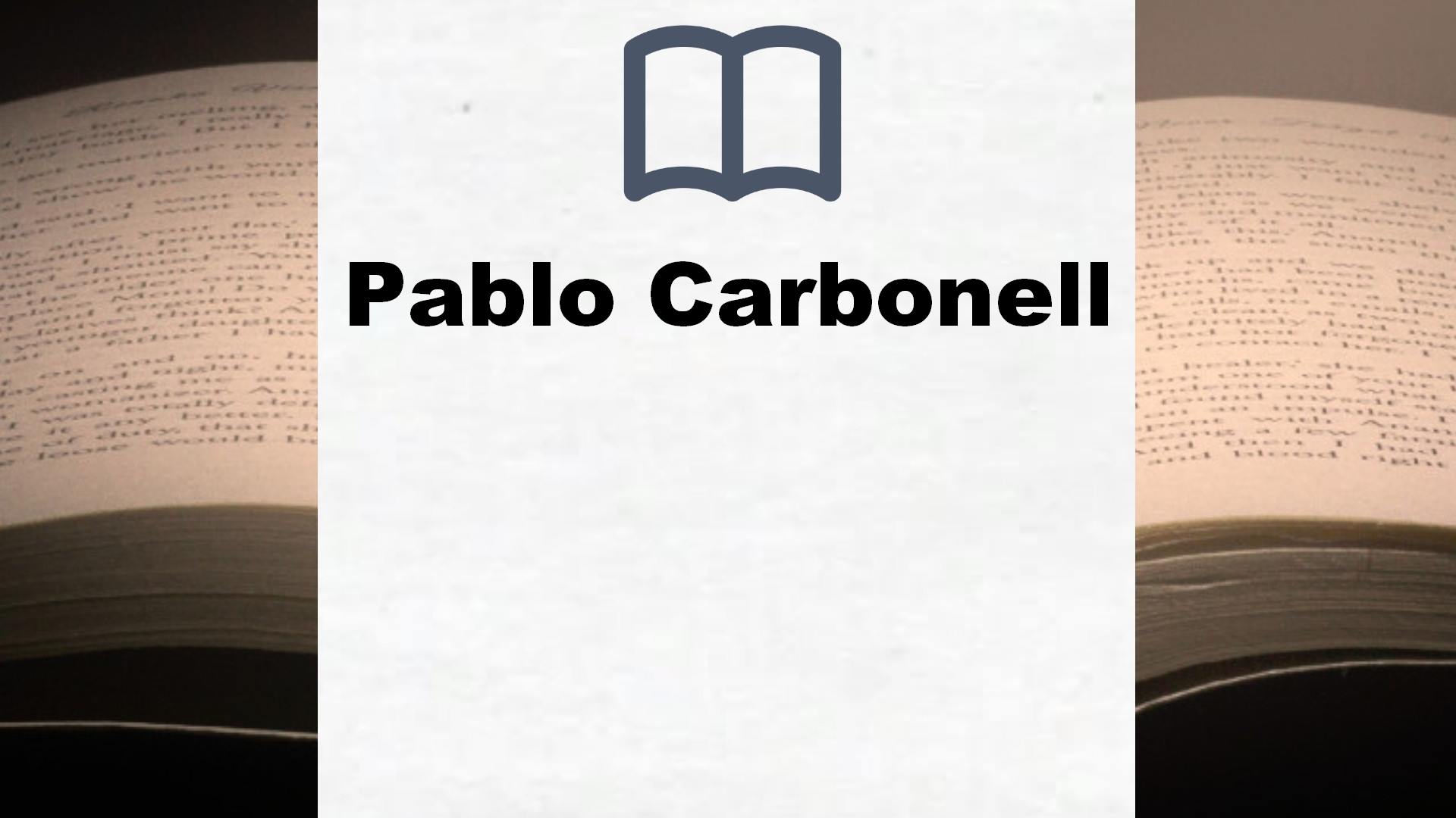 Libros Pablo Carbonell