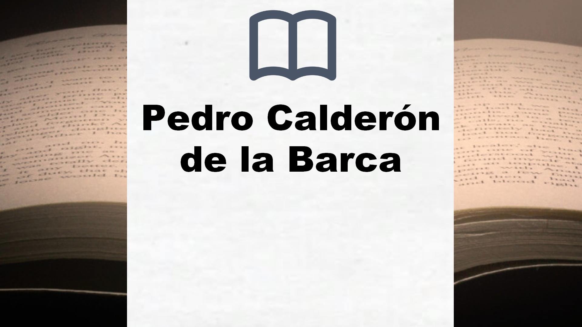 Libros Pedro Calderón de la Barca