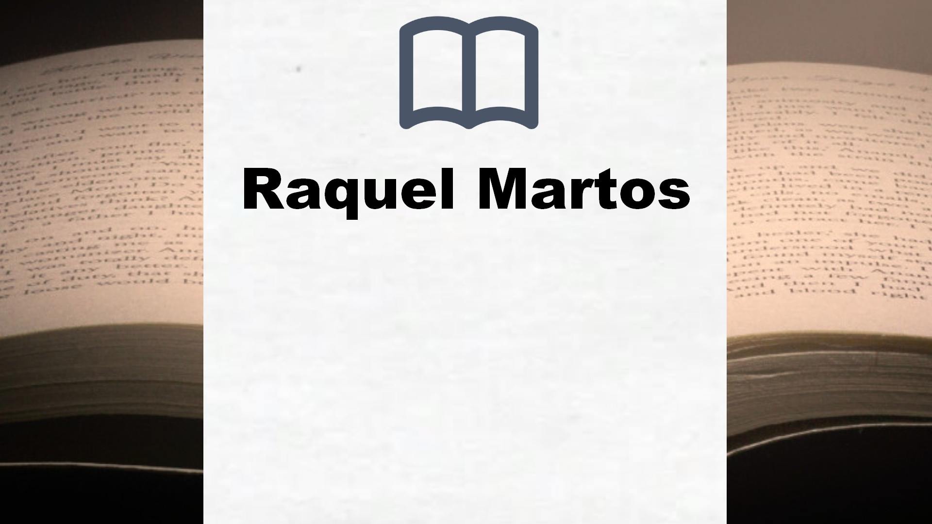 Libros Raquel Martos