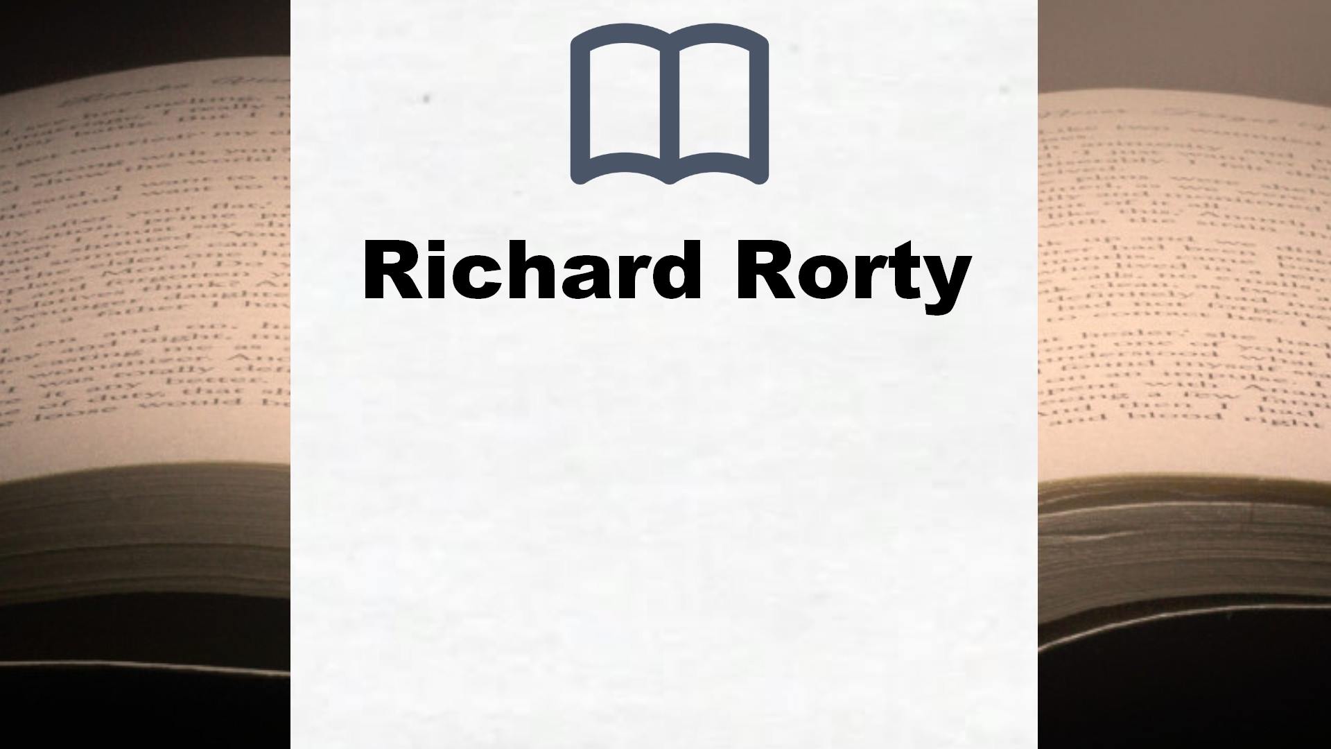 Libros Richard Rorty
