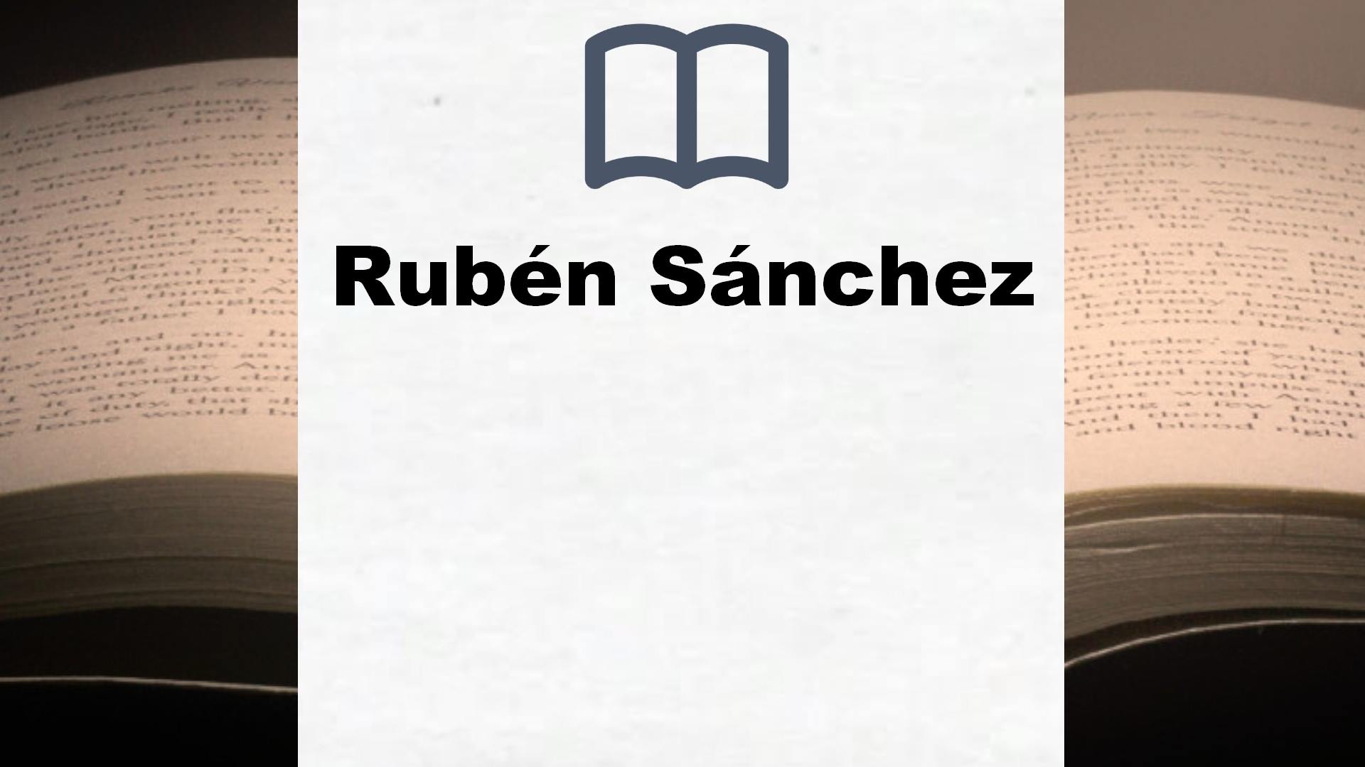 Libros Rubén Sánchez