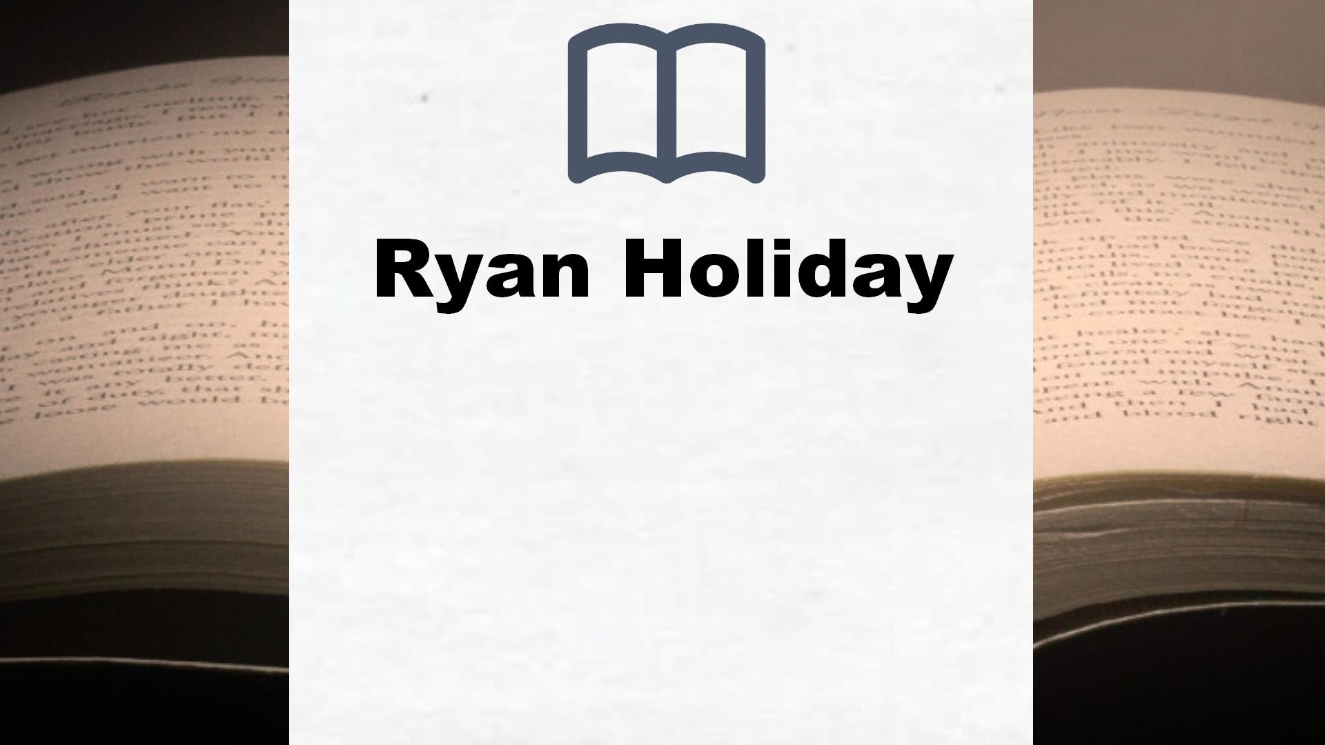 Libros Ryan Holiday