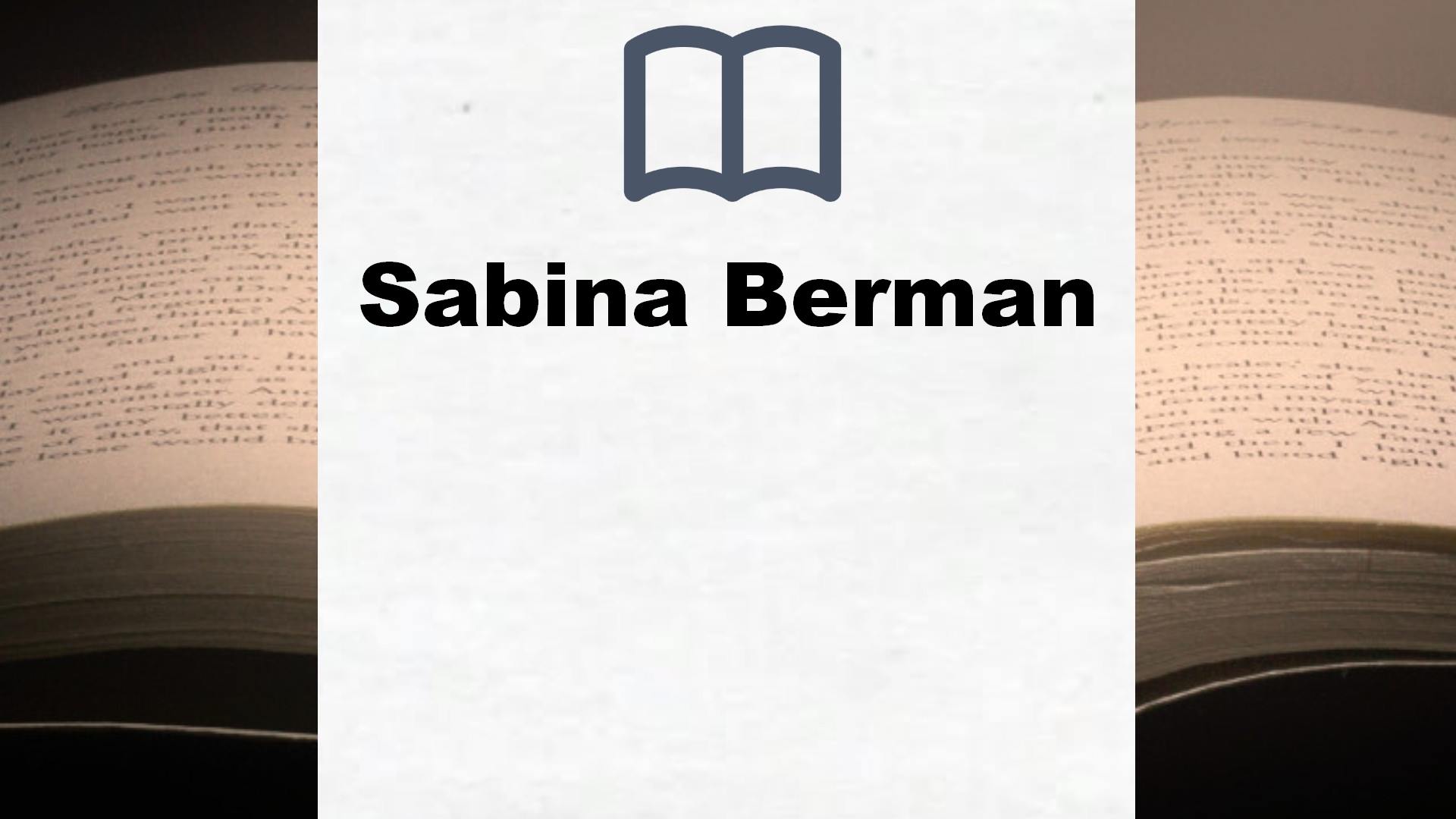 Libros Sabina Berman