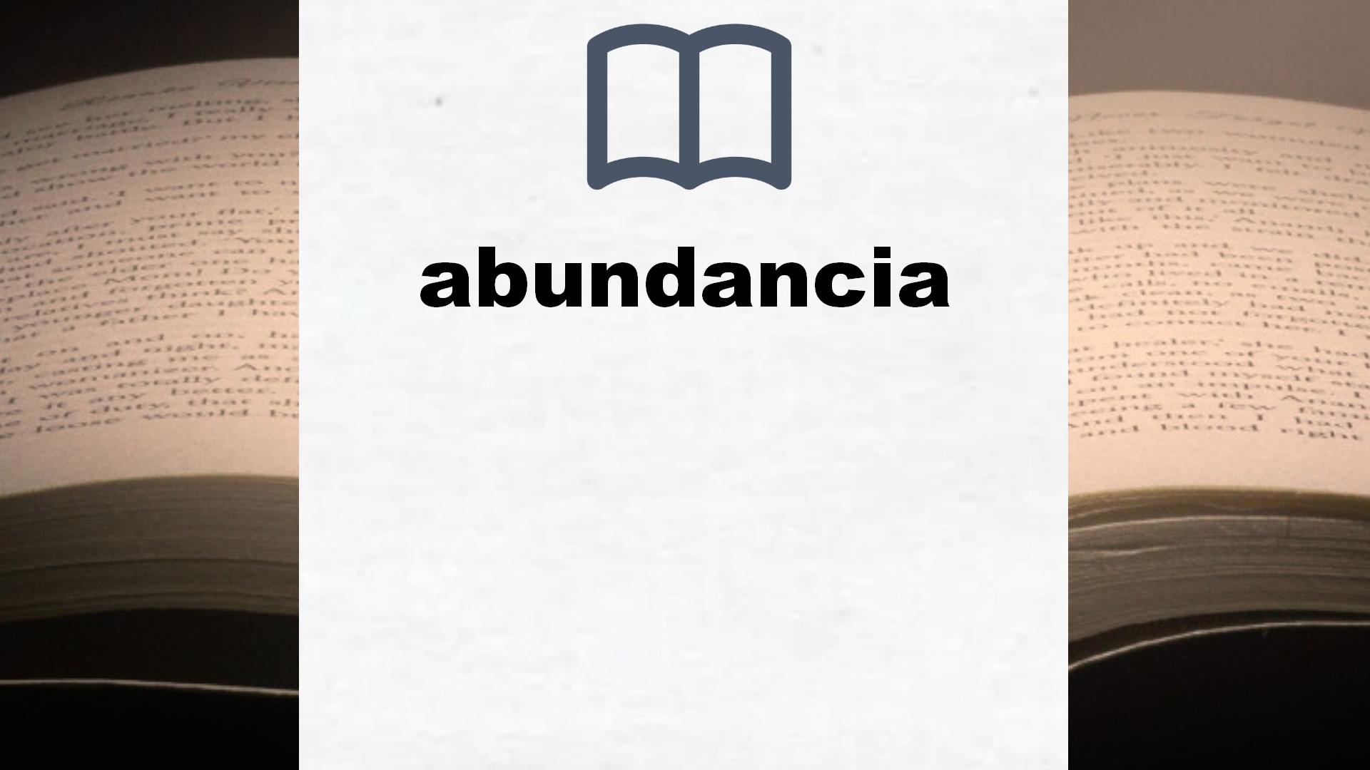 Libros sobre abundancia
