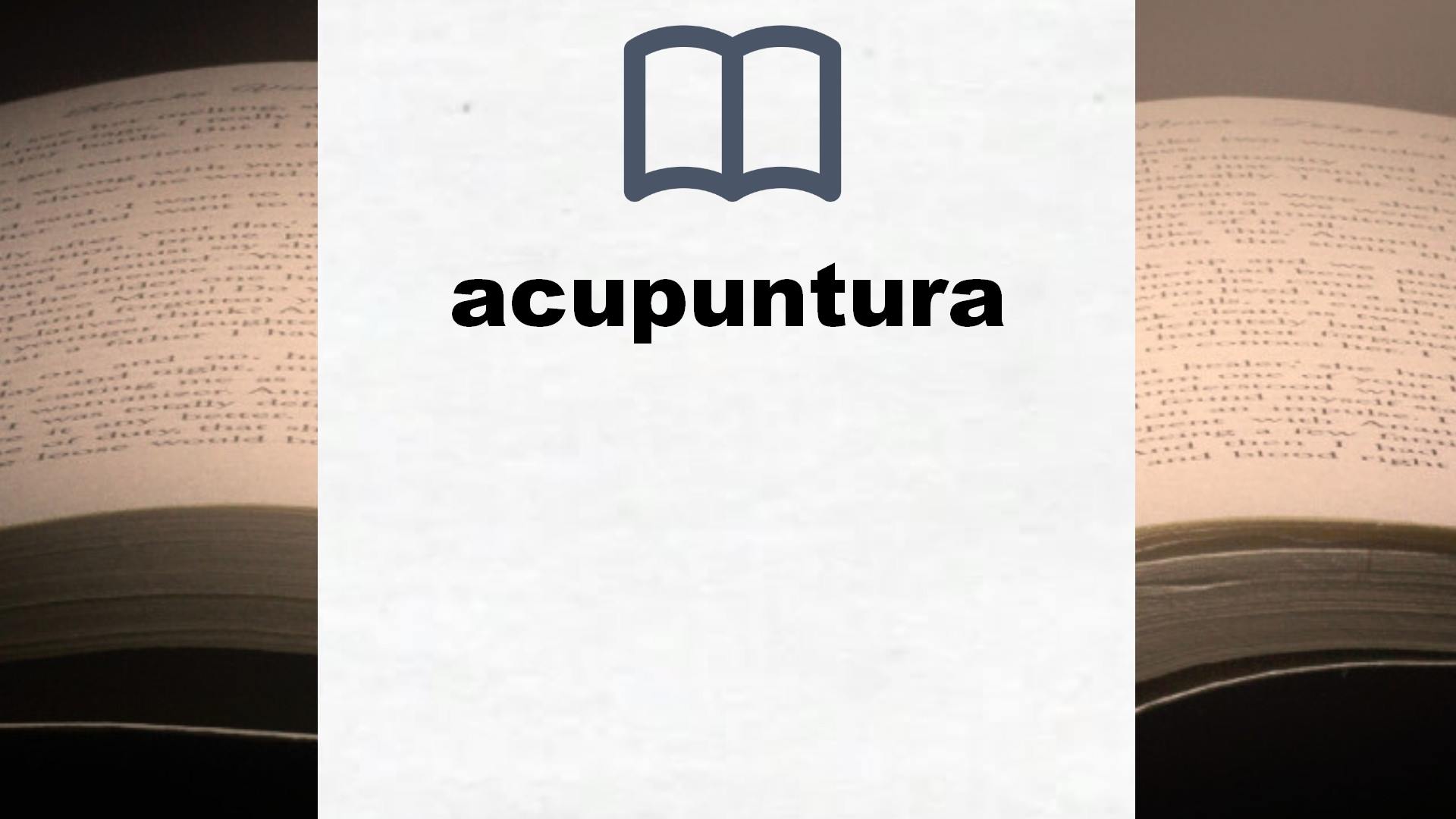 Libros sobre acupuntura
