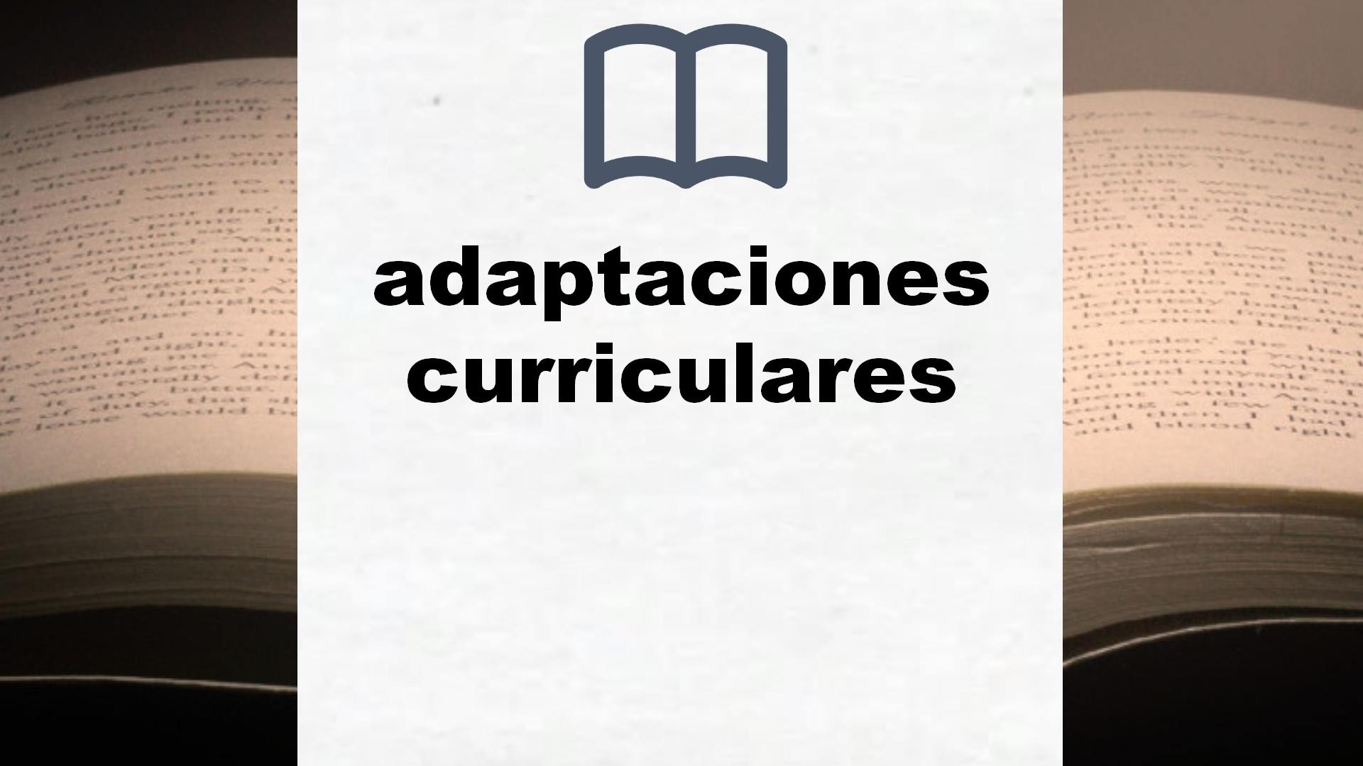 Libros sobre adaptaciones curriculares